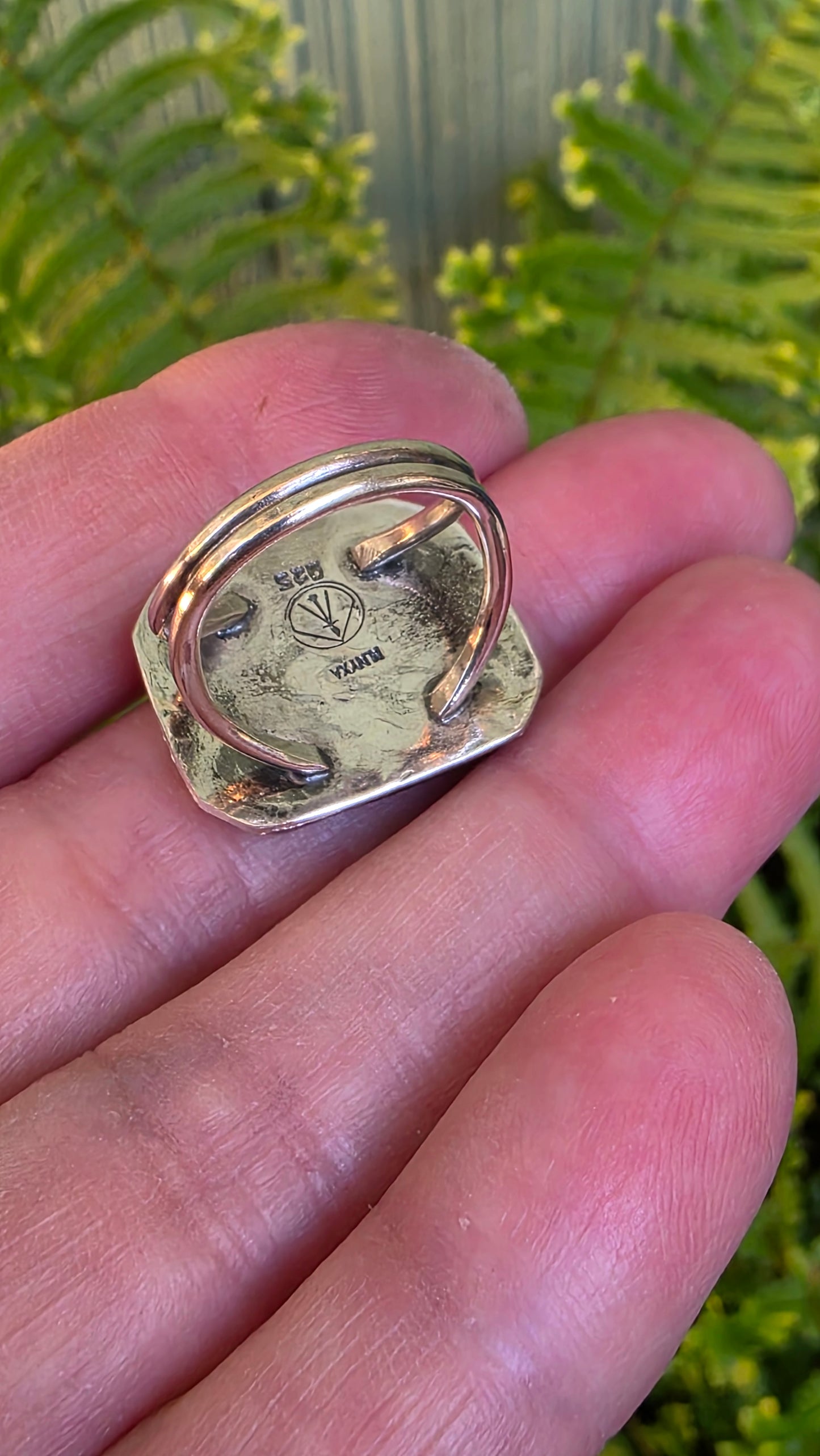 SCALE WEIGHT/APOTHECARY JEWELER CHEMIST Ring - (size 6.75) Solid Brass Weight in All Sterling Silver