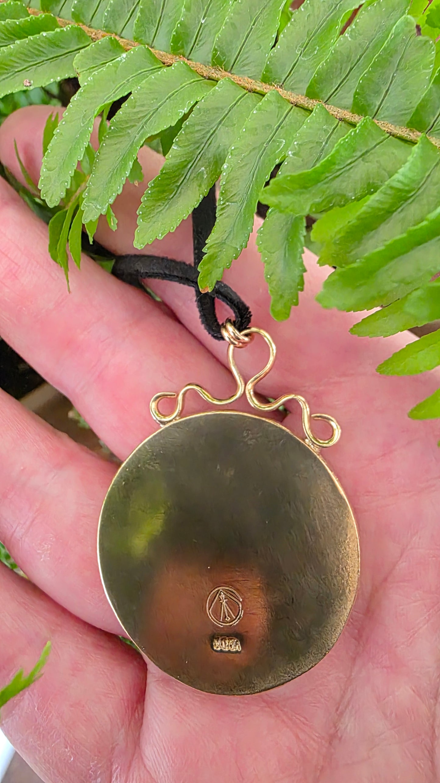ENCAPSULATED FERN Pendant - Jeweler's Brass