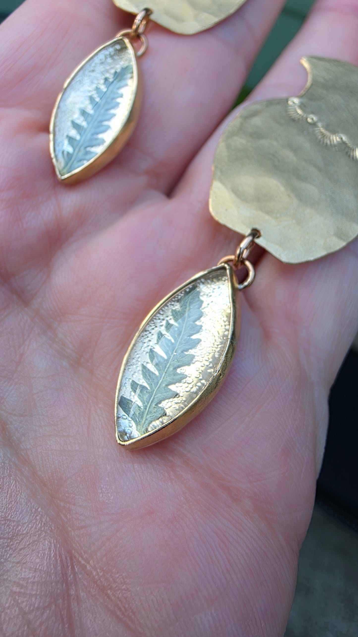 FERN AMPHORA Earrings - Jeweler's Brass
