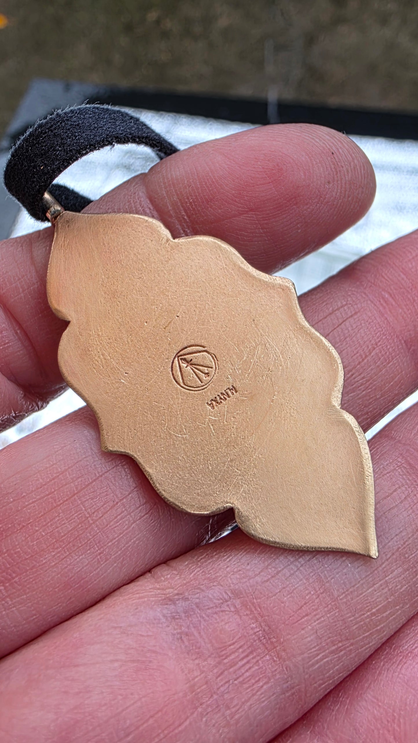 GOLDEN MATRIX Pendant - Stone Mountain Turquoise and Jeweler's Brass