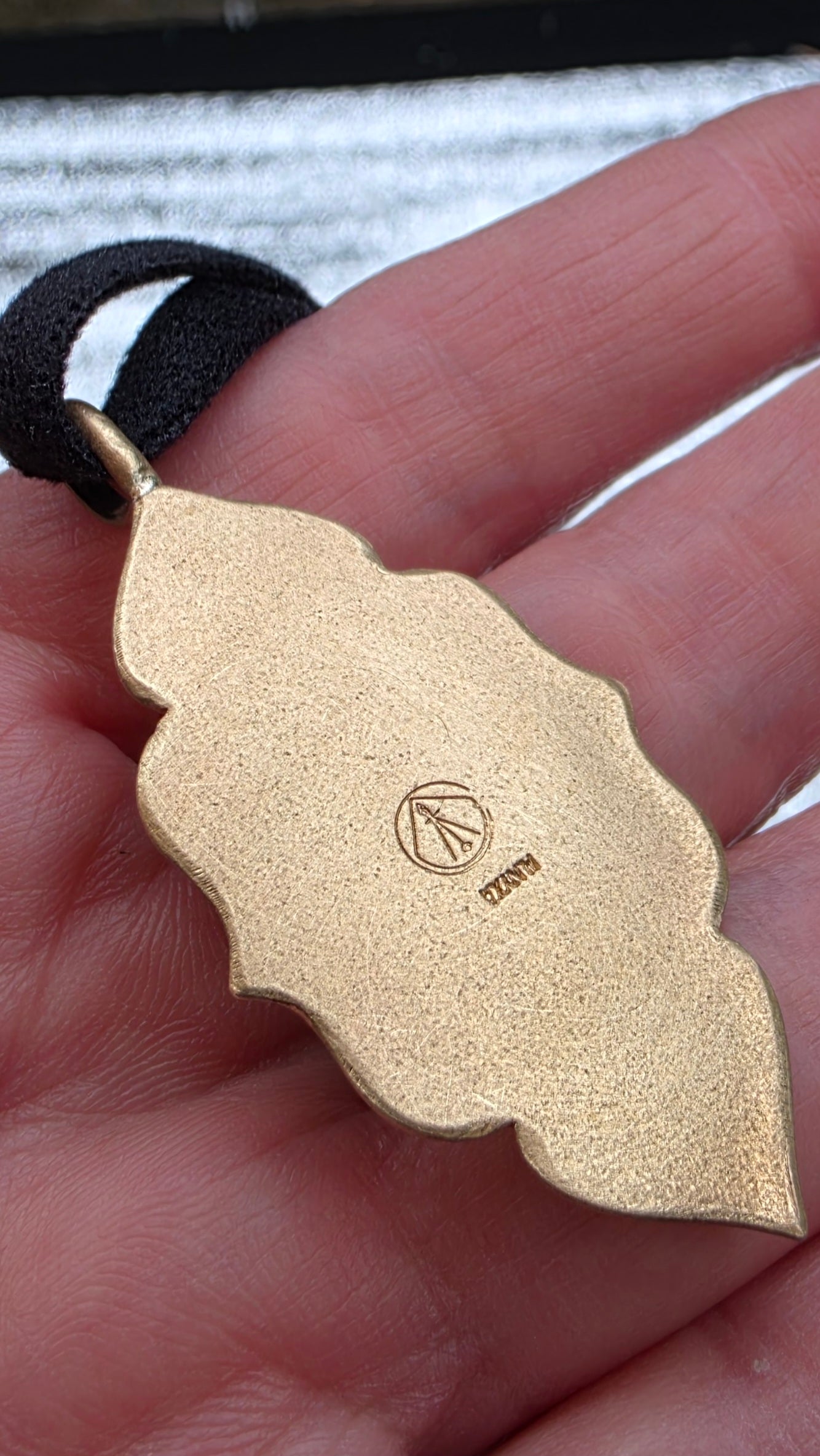 GOLDEN MATRIX Pendant - Stone Mountain Turquoise and Jeweler's Brass