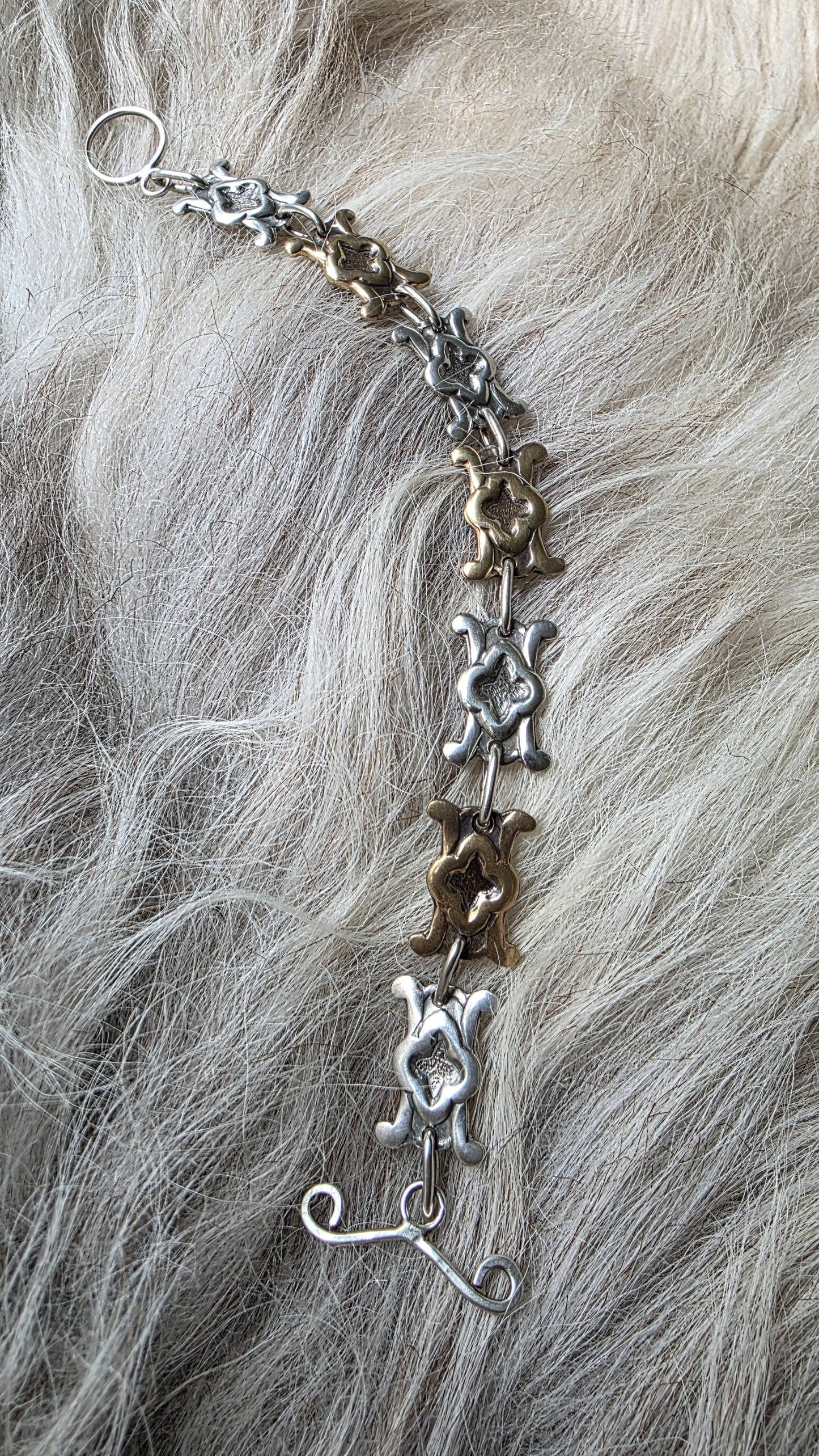 A TIME OF PRESENCE Bracelet - Sterling Silver with Jeweler's Brass