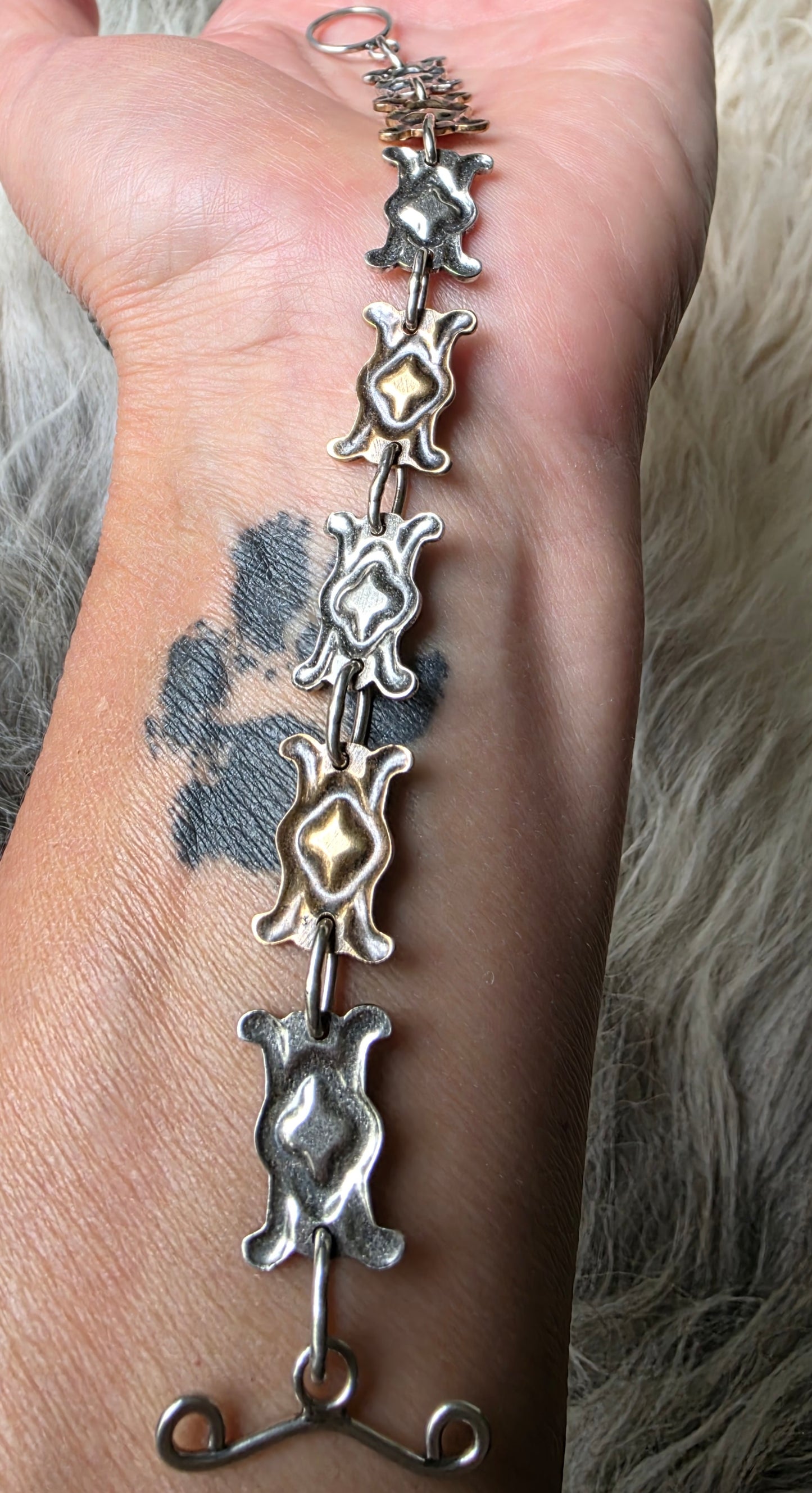 A TIME OF PRESENCE Bracelet - Sterling Silver with Jeweler's Brass