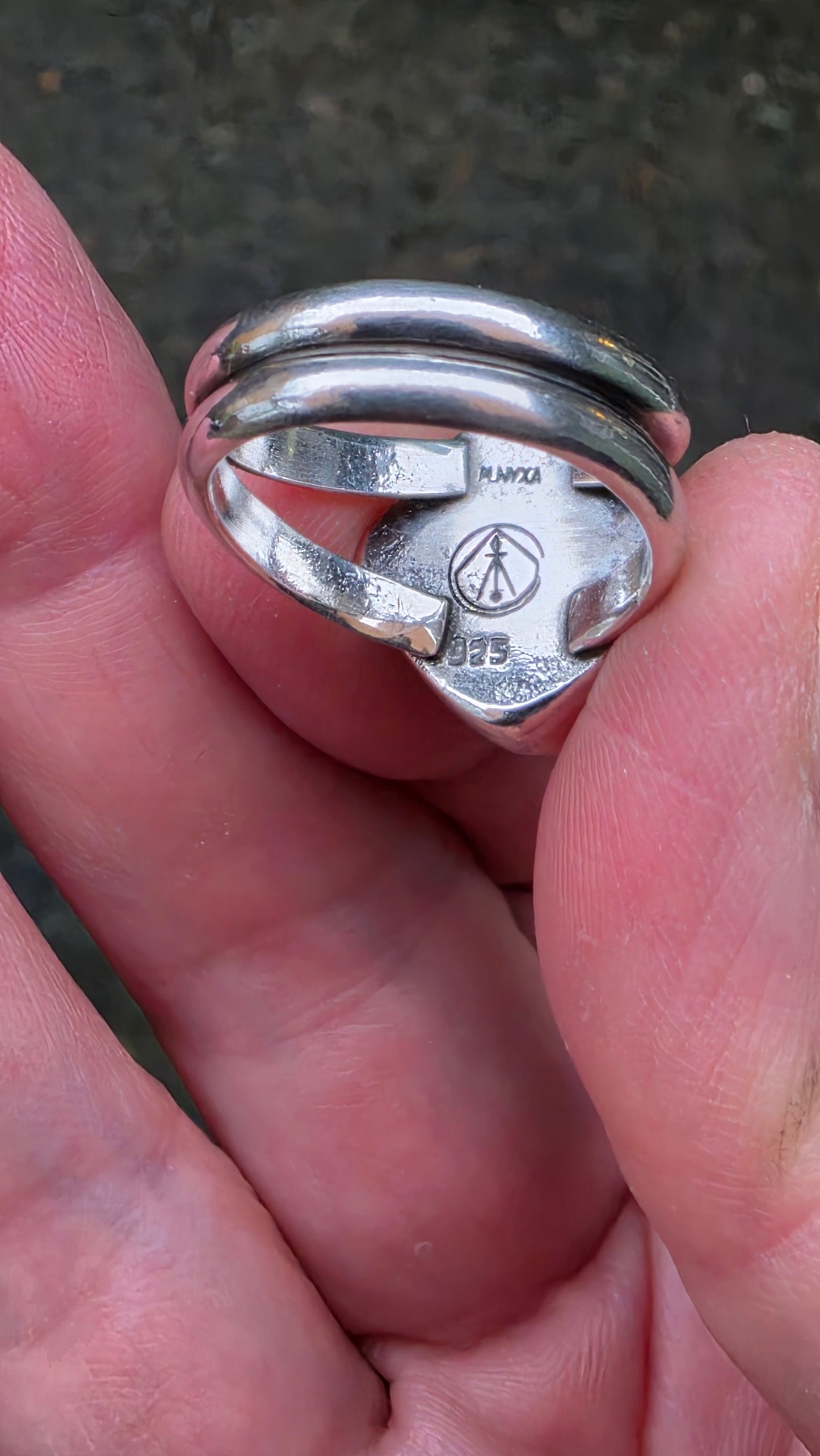 HOLY TURQUOISE MOLAR Ring - (size 8.75 - 9) Turquoise Mountain Nugget + All Sterling Silver