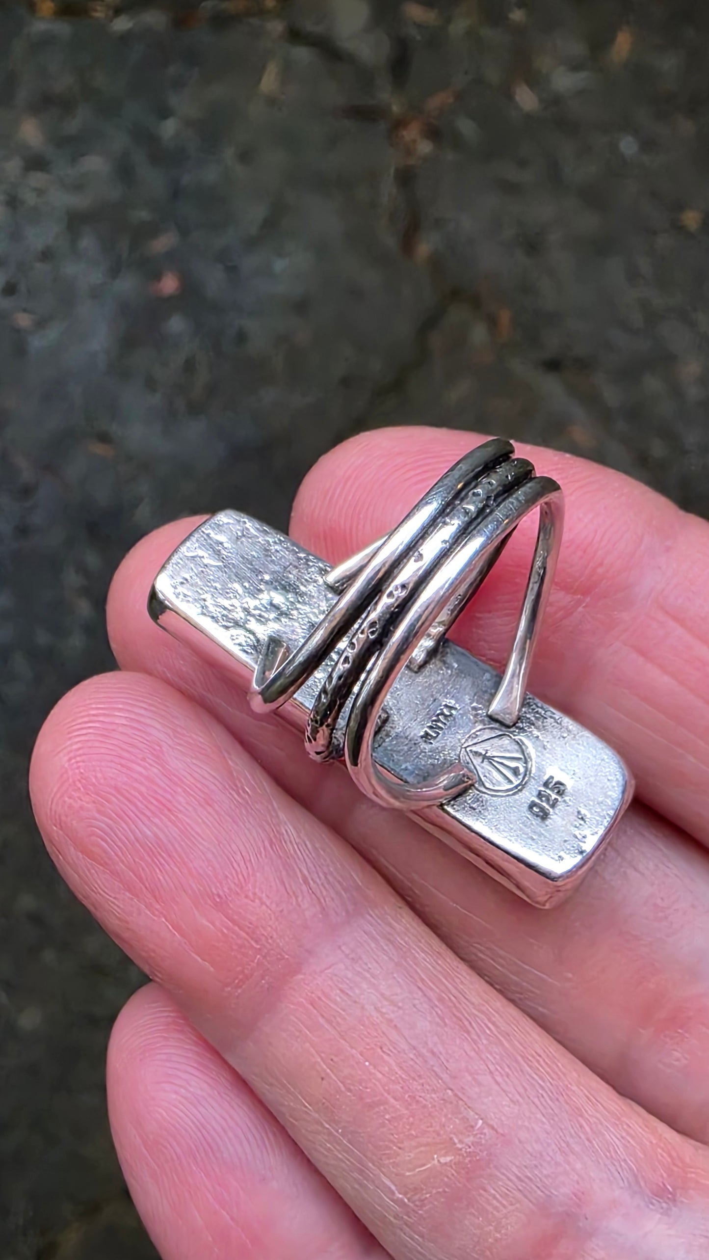 TYRONE Ring - (size 9) Tyrone Turquoise + All Sterling Silver