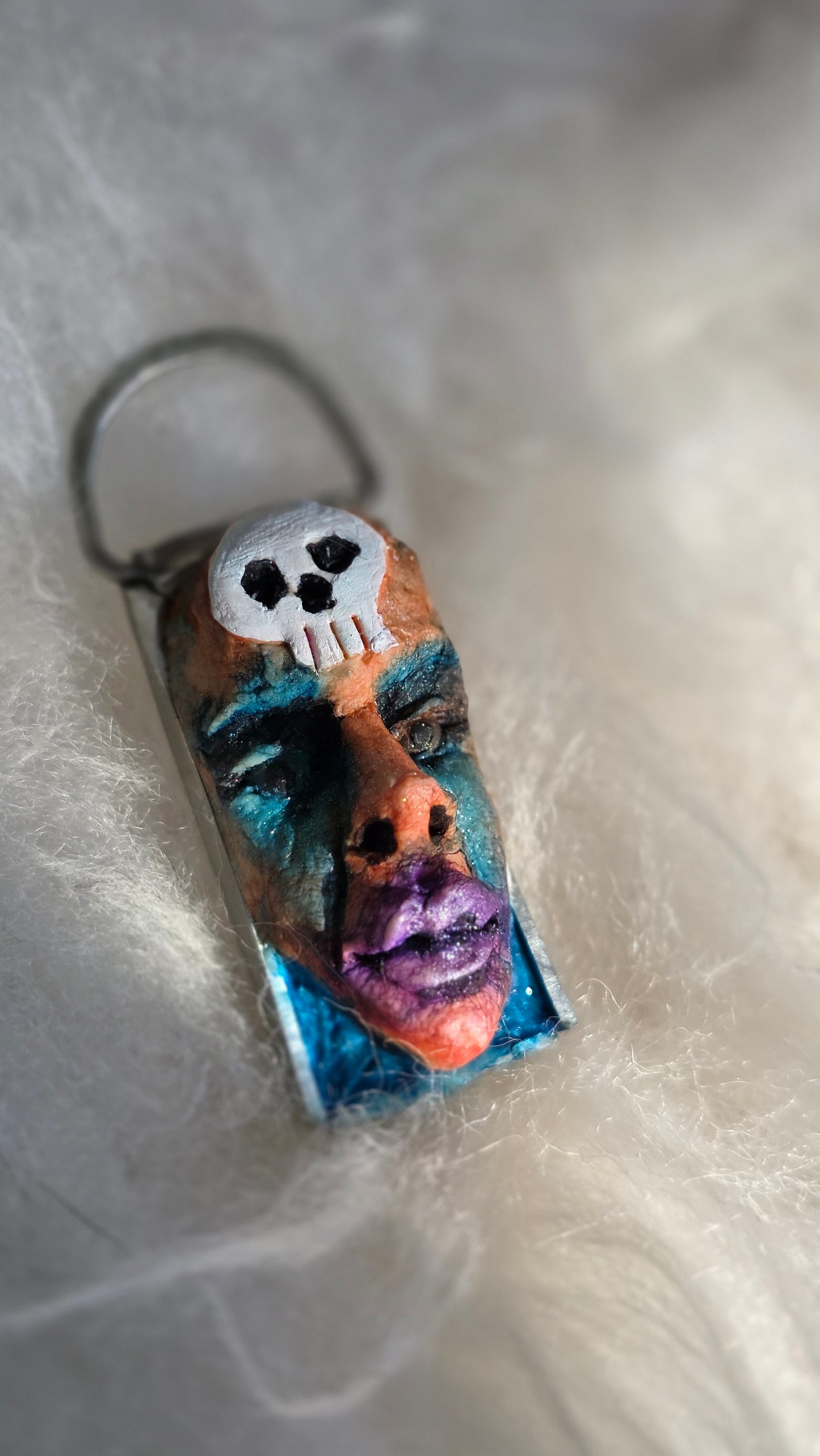 Talisman Guardian Pendant - Clay and Pewter