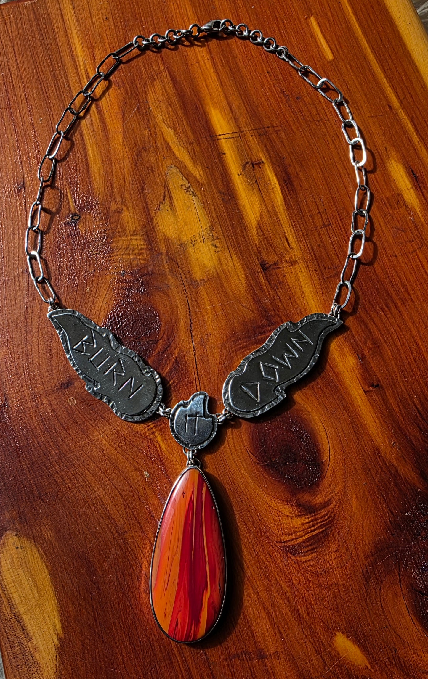 BURN IT DOWN Statement Necklace - Rosarita and All Sterling Silver