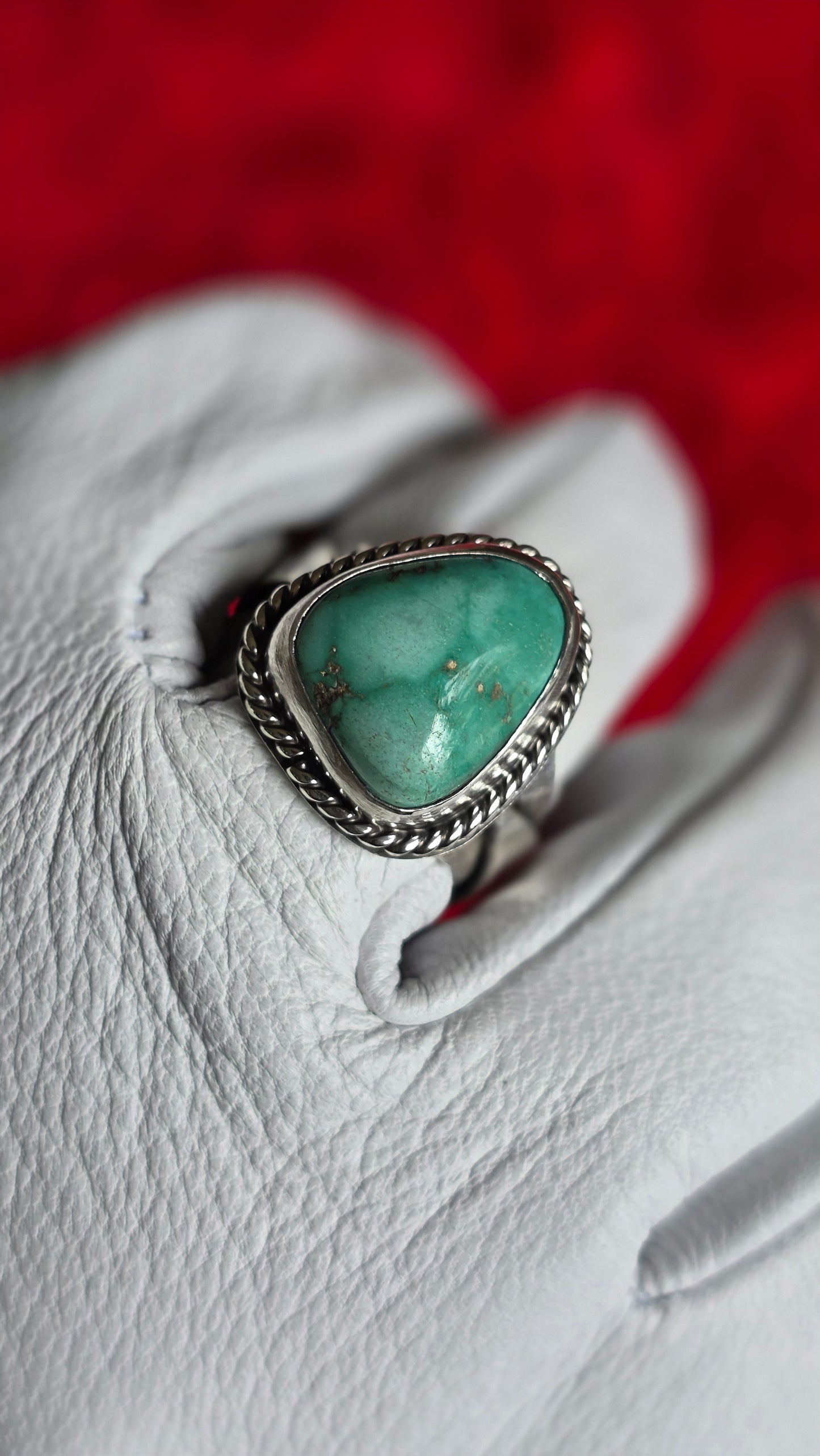 Men's Style Ring - (size 11.75/12) Nevada Variscite + All Sterling Silver