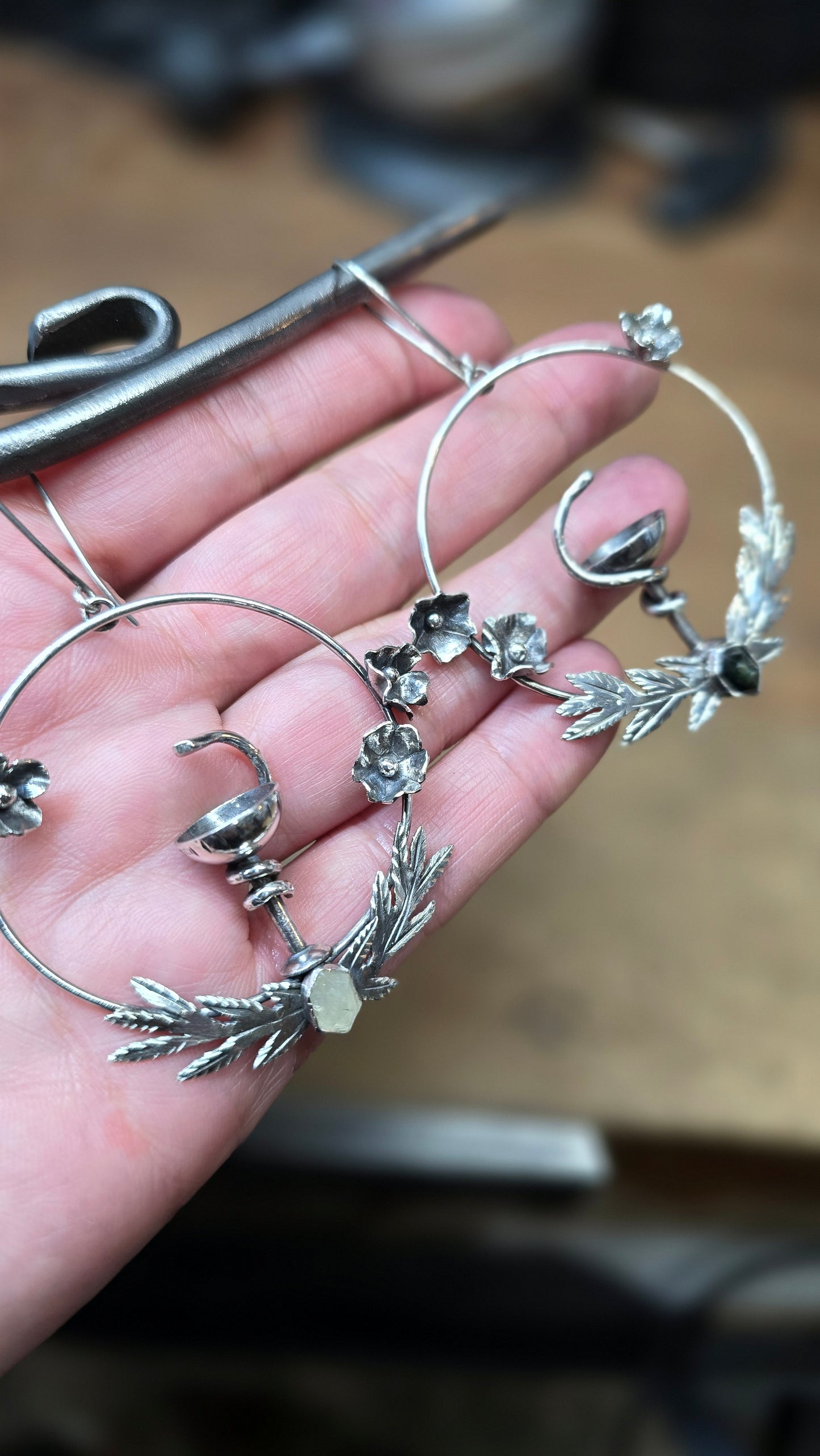 x BOWL OF HYGIEIA Statement Earrings - Sapphires in Fine and Sterling Silver