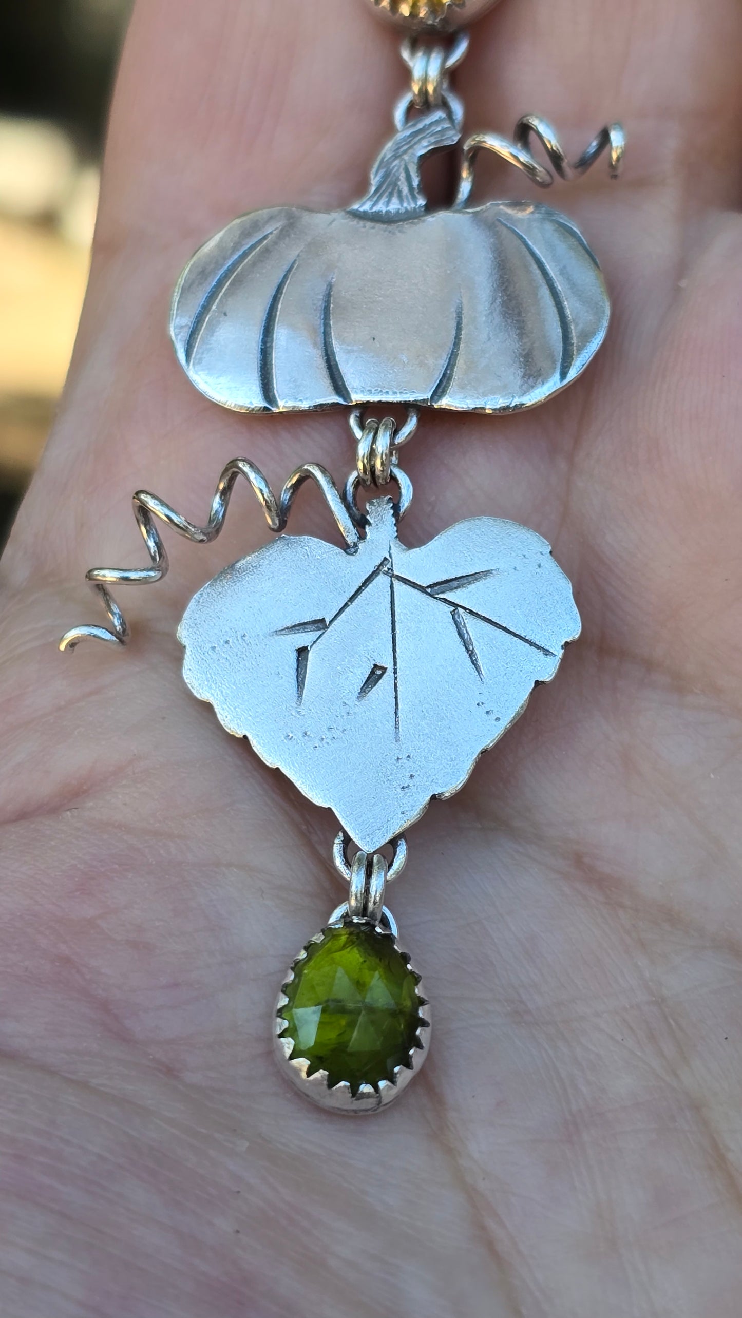 SUN HARVEST Earrings - Imperial Topaz, Peridot, Grossular Garnet and Zircon in All Sterling Silver