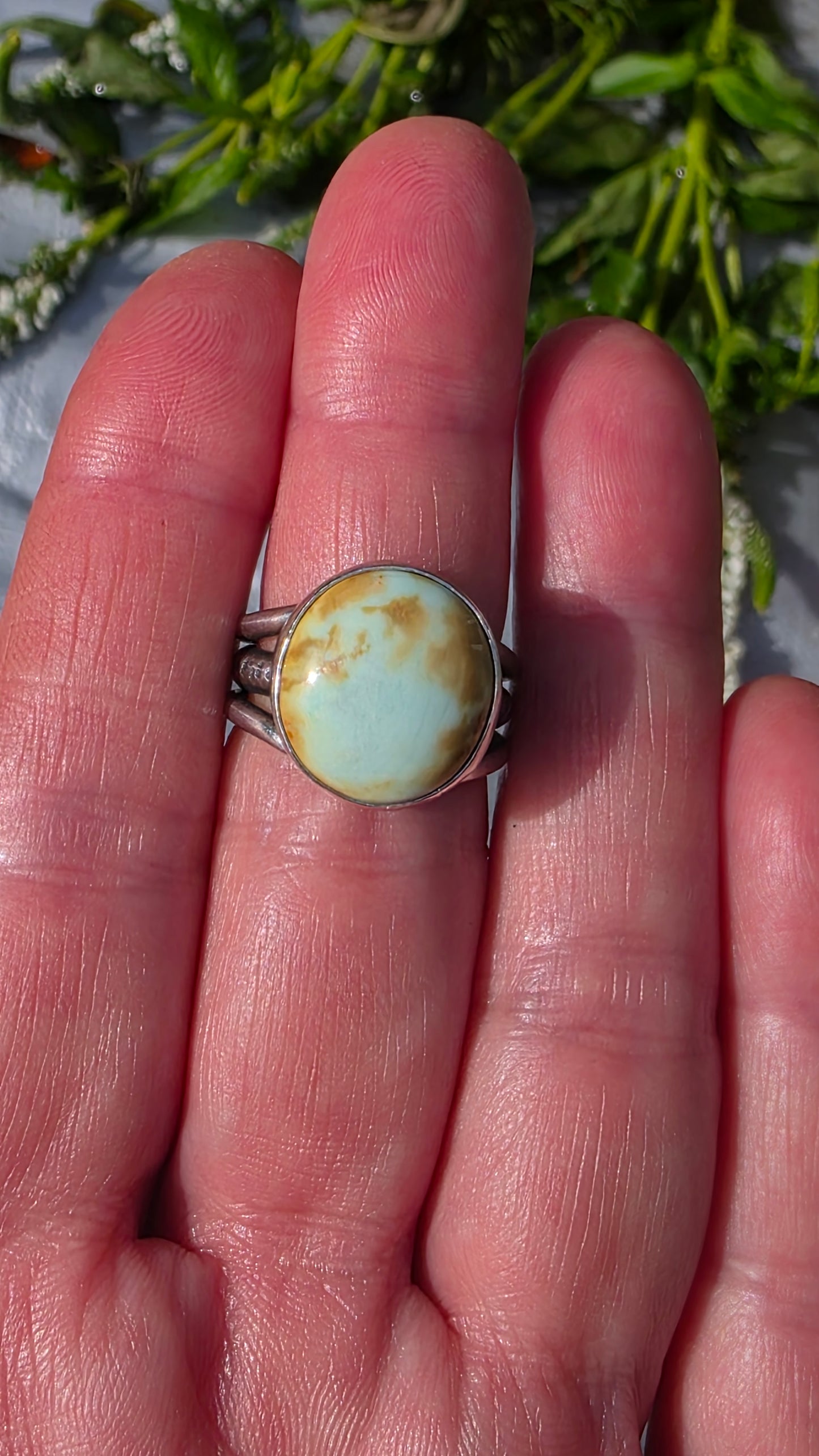 SEVEN DWARFS Turquoise Ring - (size 7.5)All Sterling Silver