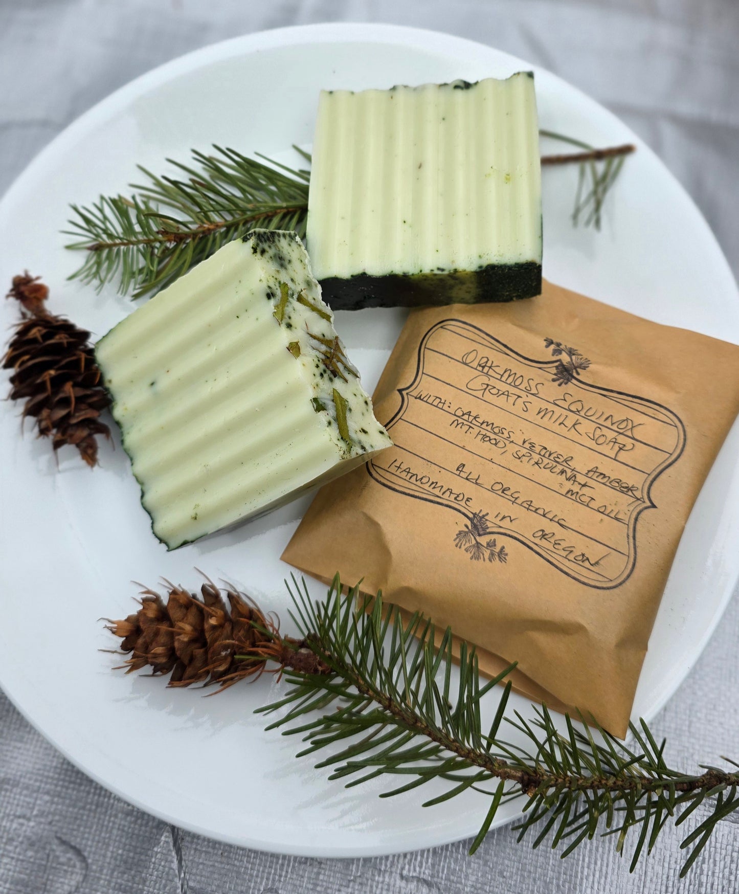 xtras - Handmade Artisan Bar Soap OAKMOSS EQUINOX (BUNDLE of 2 Bars for $16)