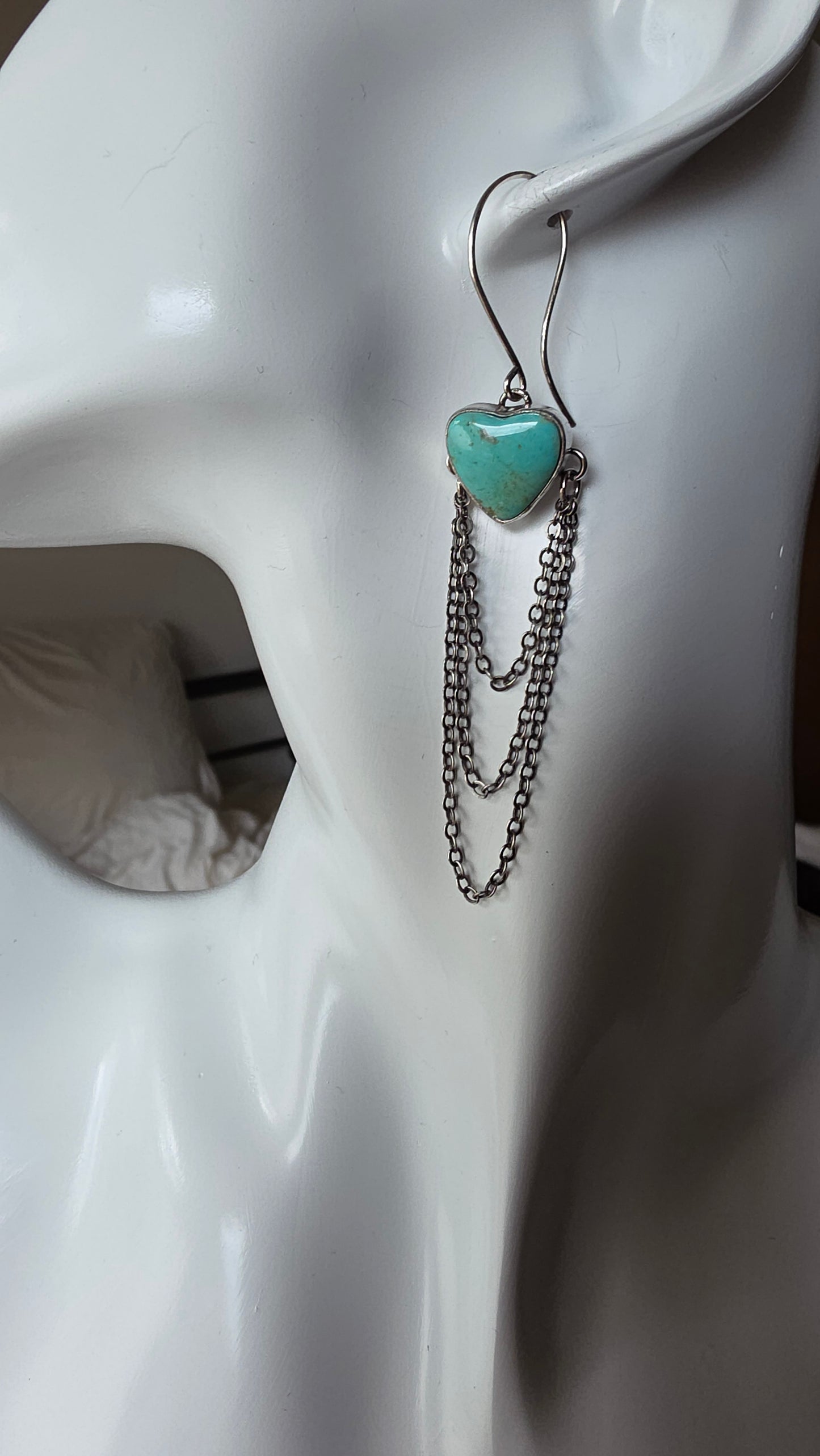 LOVE & SUFFERING Earrings - Hardy Kingman Turquoise and All Sterling Silver