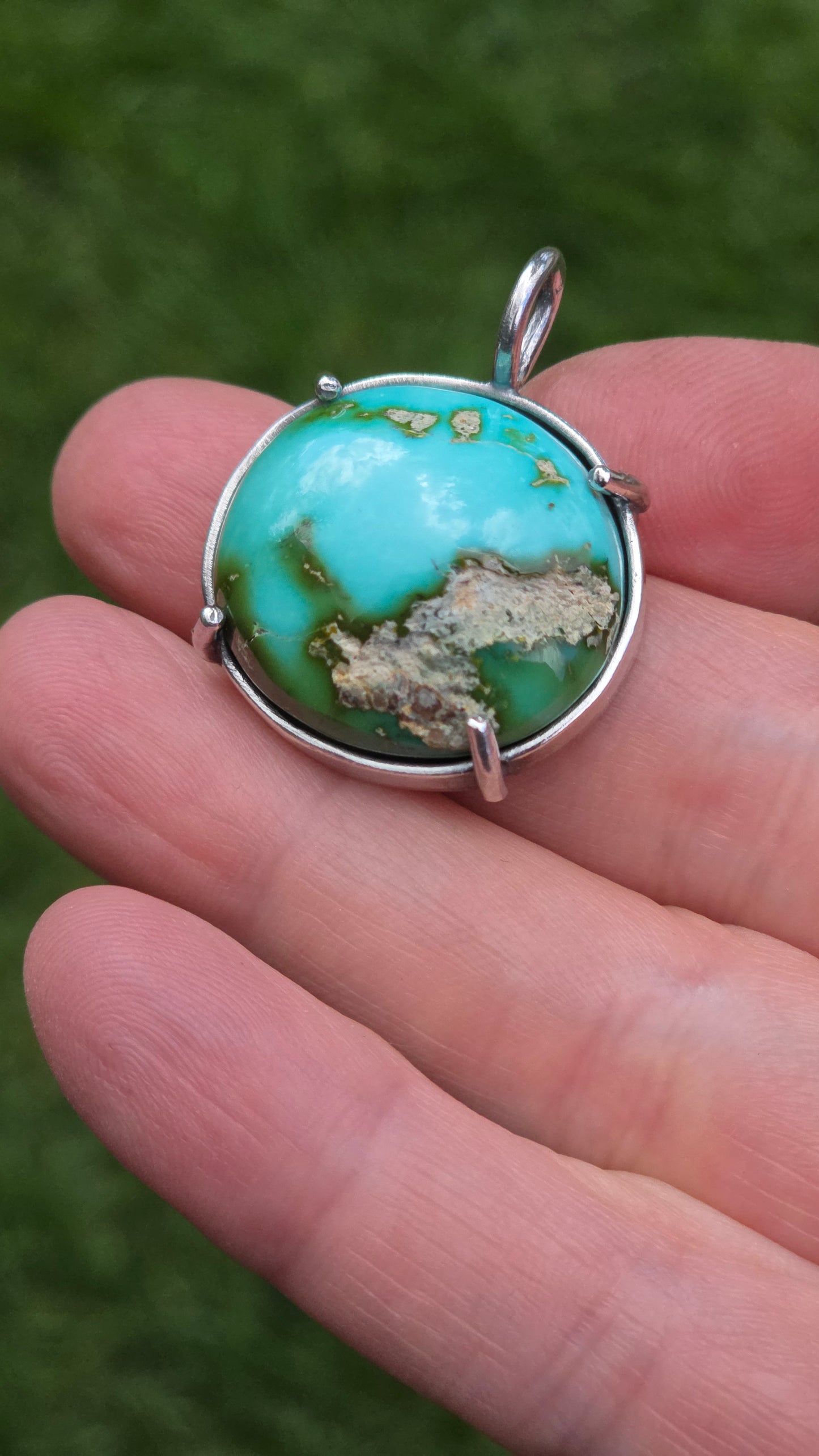 OF EARTH Pendant - Stone Mountain Turquoise and All Sterling Silver