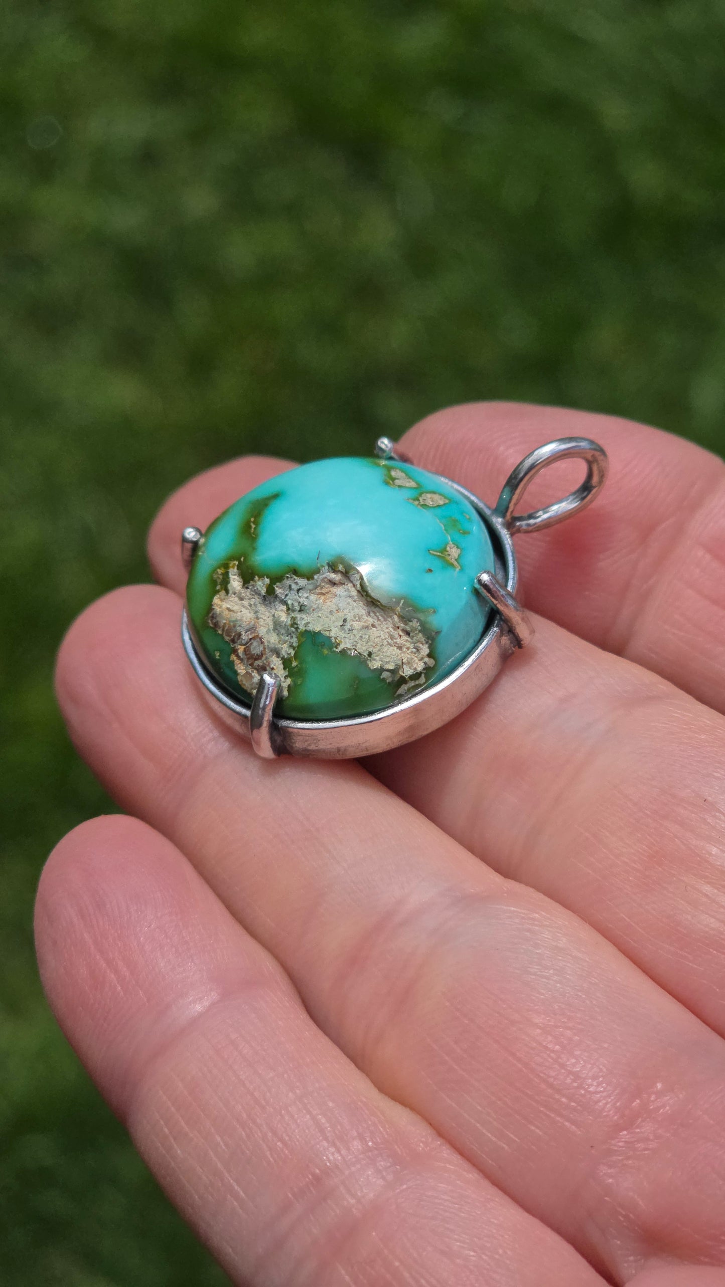 OF EARTH Pendant - Stone Mountain Turquoise and All Sterling Silver