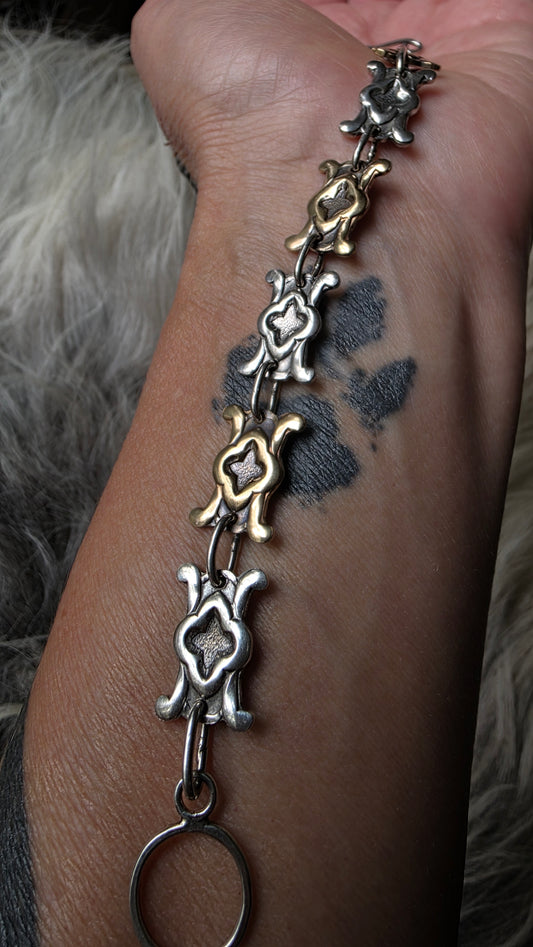 A TIME OF PRESENCE Bracelet - Sterling Silver with Jeweler's Brass