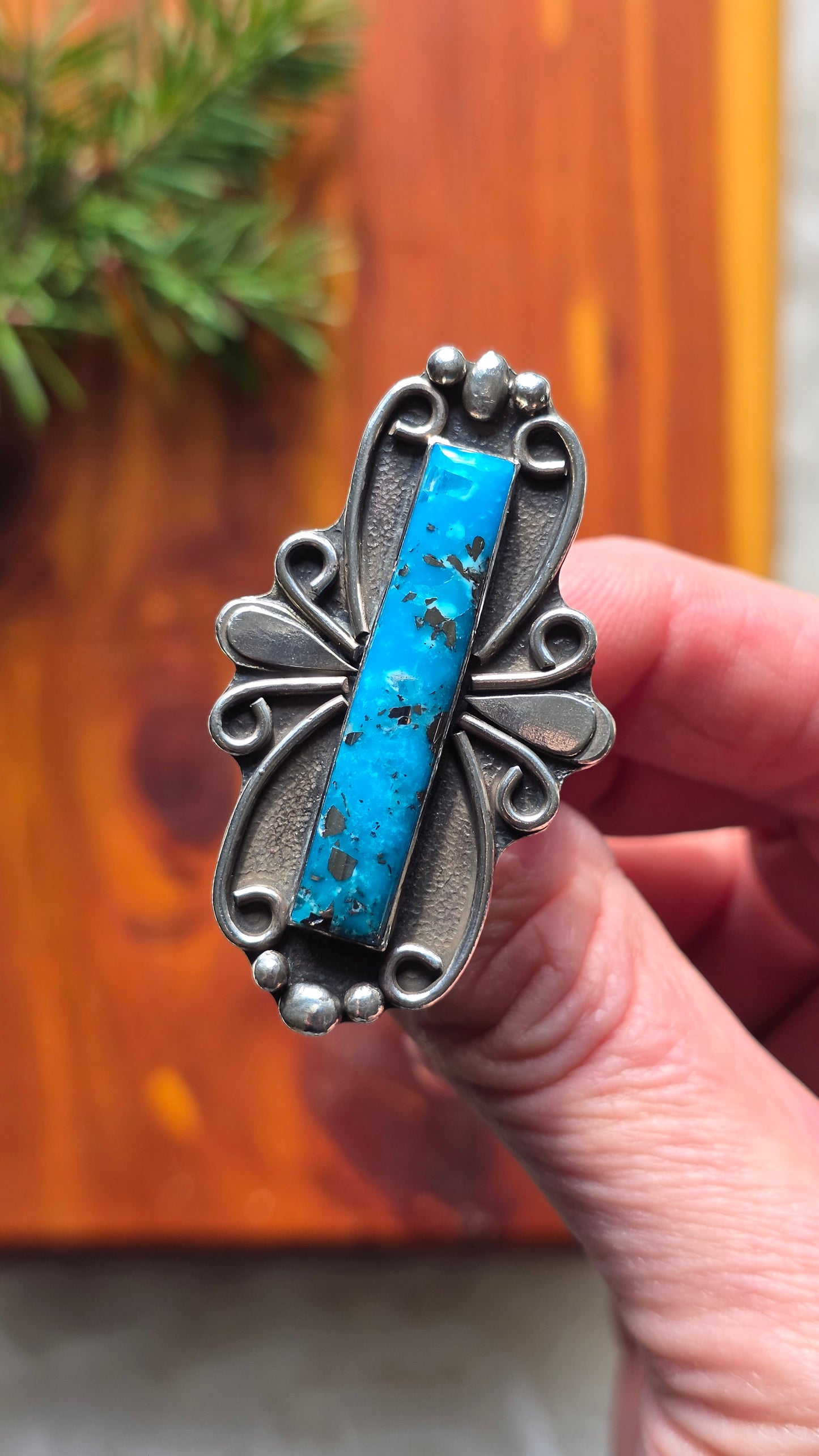 FOREVER TURQUOISE Ring - (size 9.5 - 9.75) Ithaca Peak Turquoise + All Sterling Silver