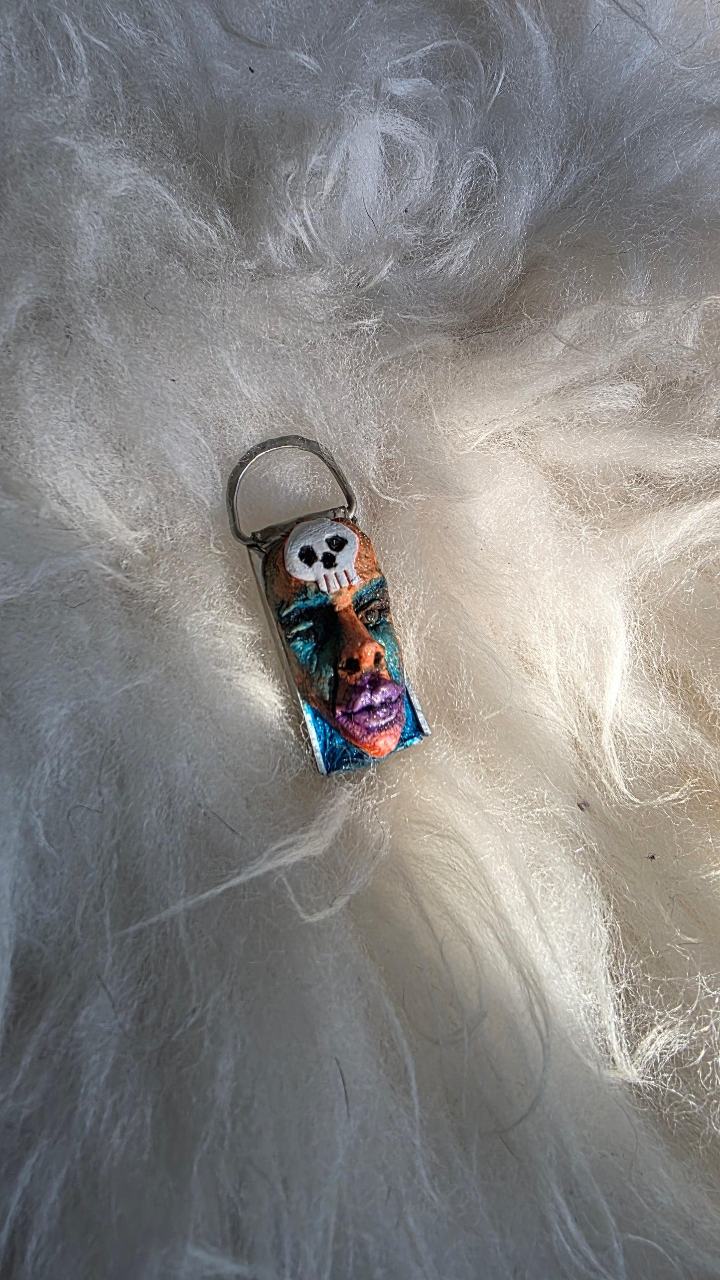 Talisman Guardian Pendant - Clay and Pewter