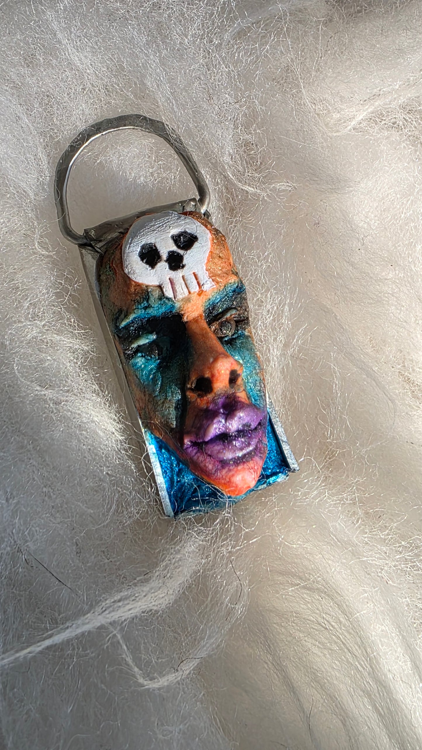 Talisman Guardian Pendant - Clay and Pewter