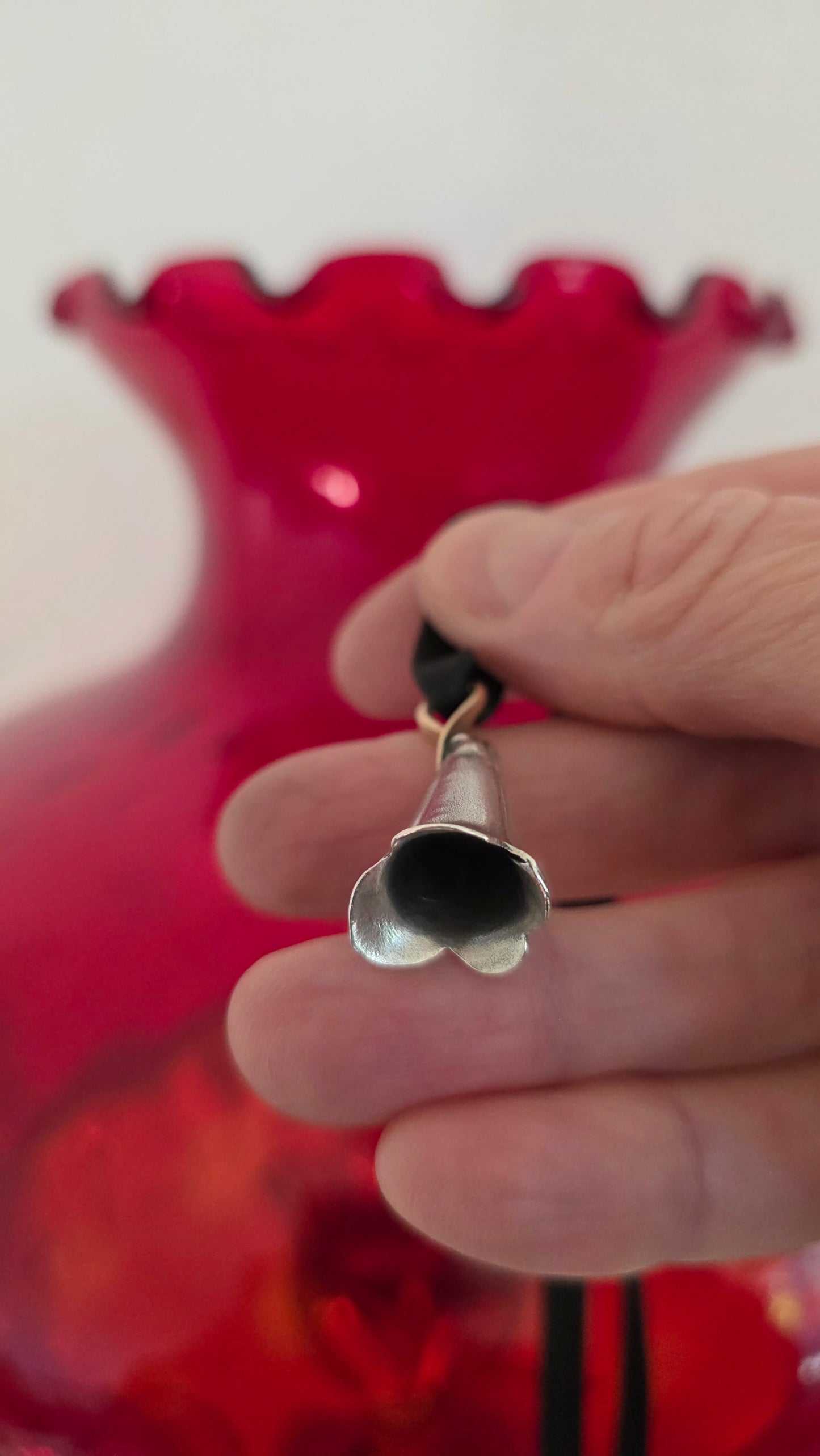 FOXGLOVE Charm Pendant (MADE TO ORDER) - Sterling Silver with Jeweler's Brass Bail