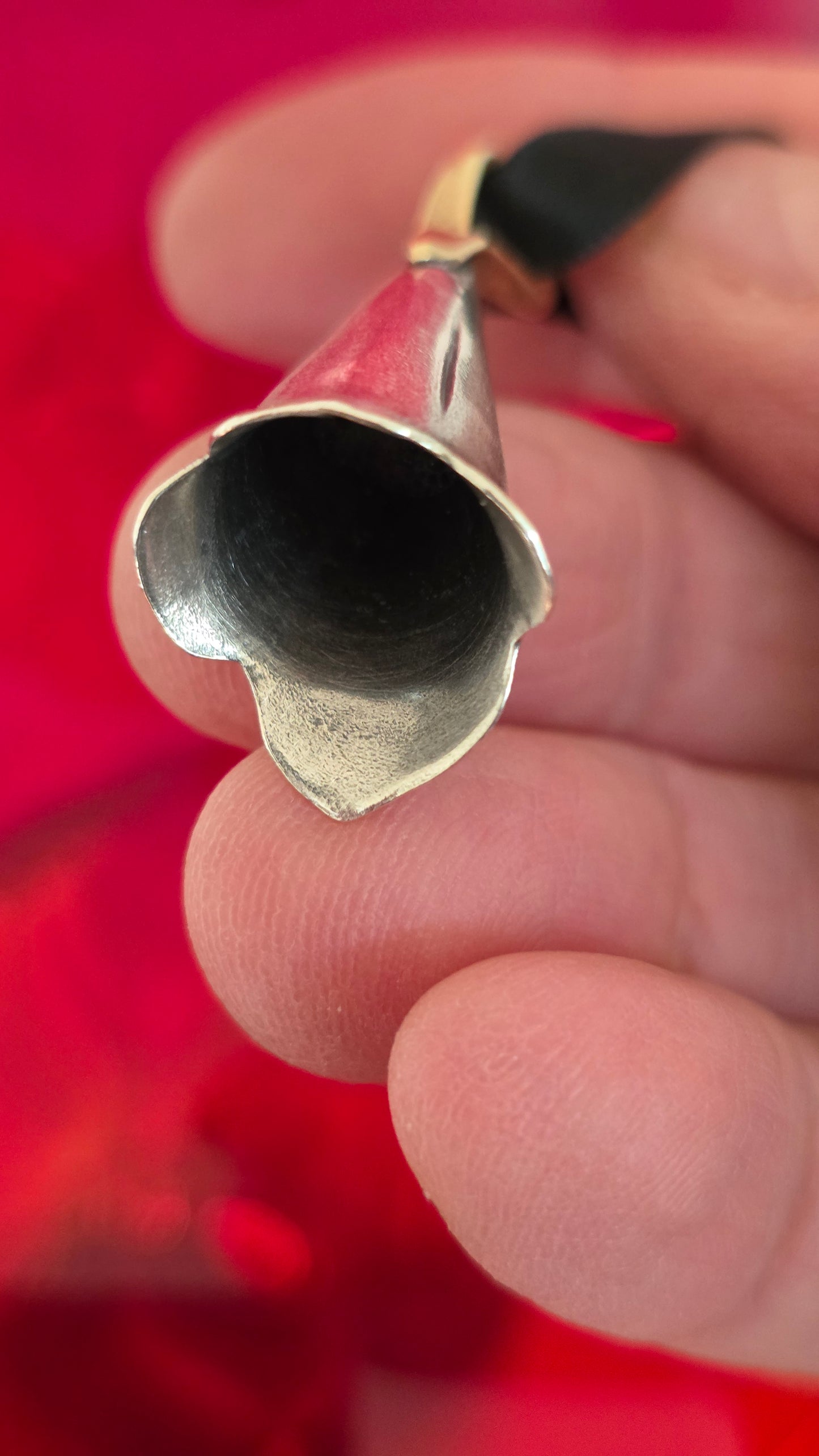 FOXGLOVE Charm Pendant (MADE TO ORDER) - Sterling Silver with Jeweler's Brass Bail