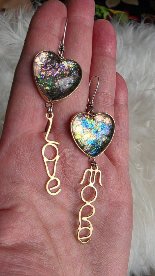 LOVE MORE MORE LOVE Earrings - Mixed Metals
