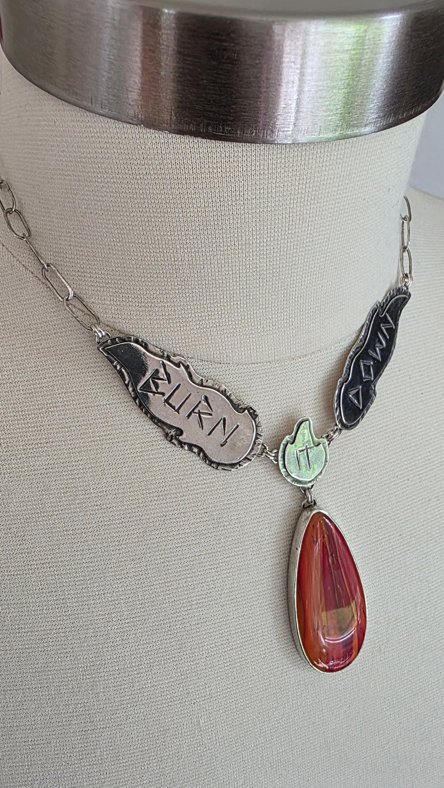 BURN IT DOWN Statement Necklace - Rosarita and All Sterling Silver