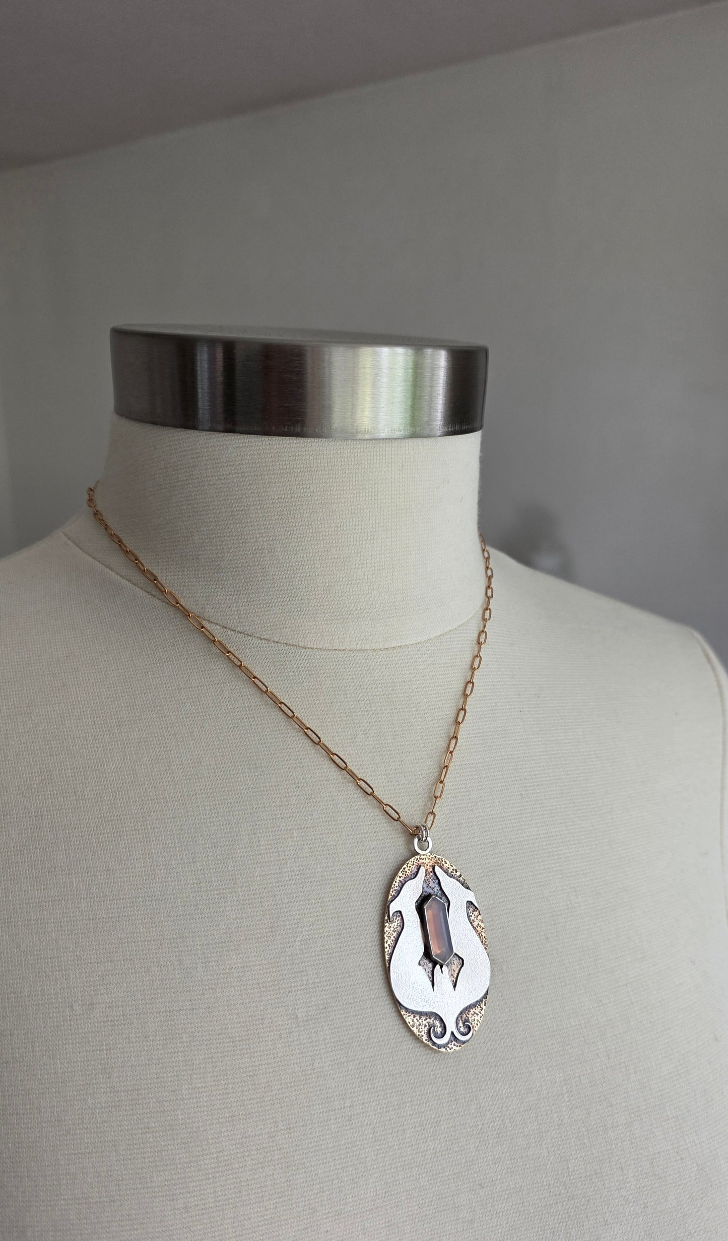 HOUNDS OF LOVE Necklace - Lavender Hex in Sterling Silver, Brass and Bronze