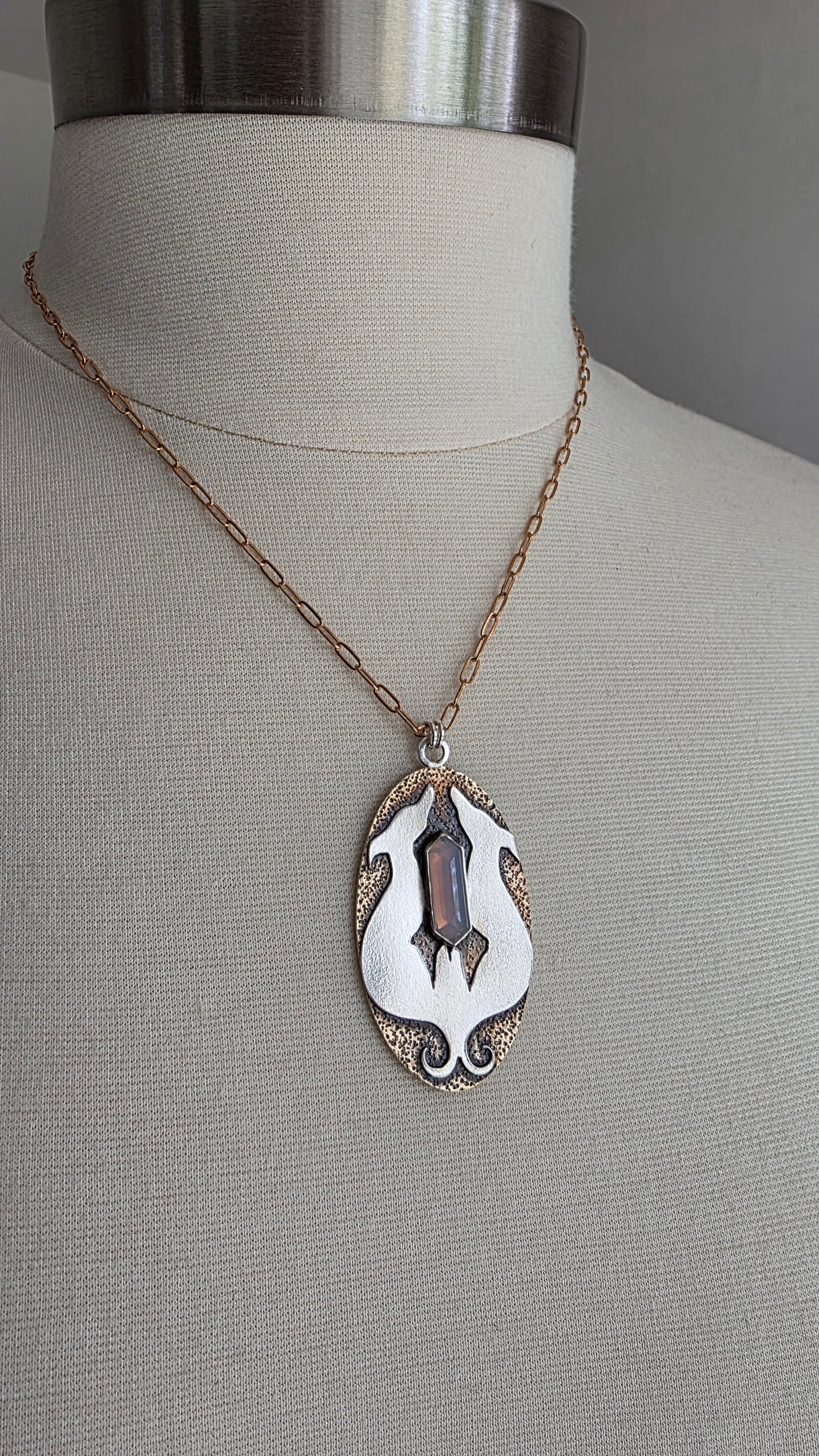HOUNDS OF LOVE Necklace - Lavender Hex in Sterling Silver, Brass and Bronze