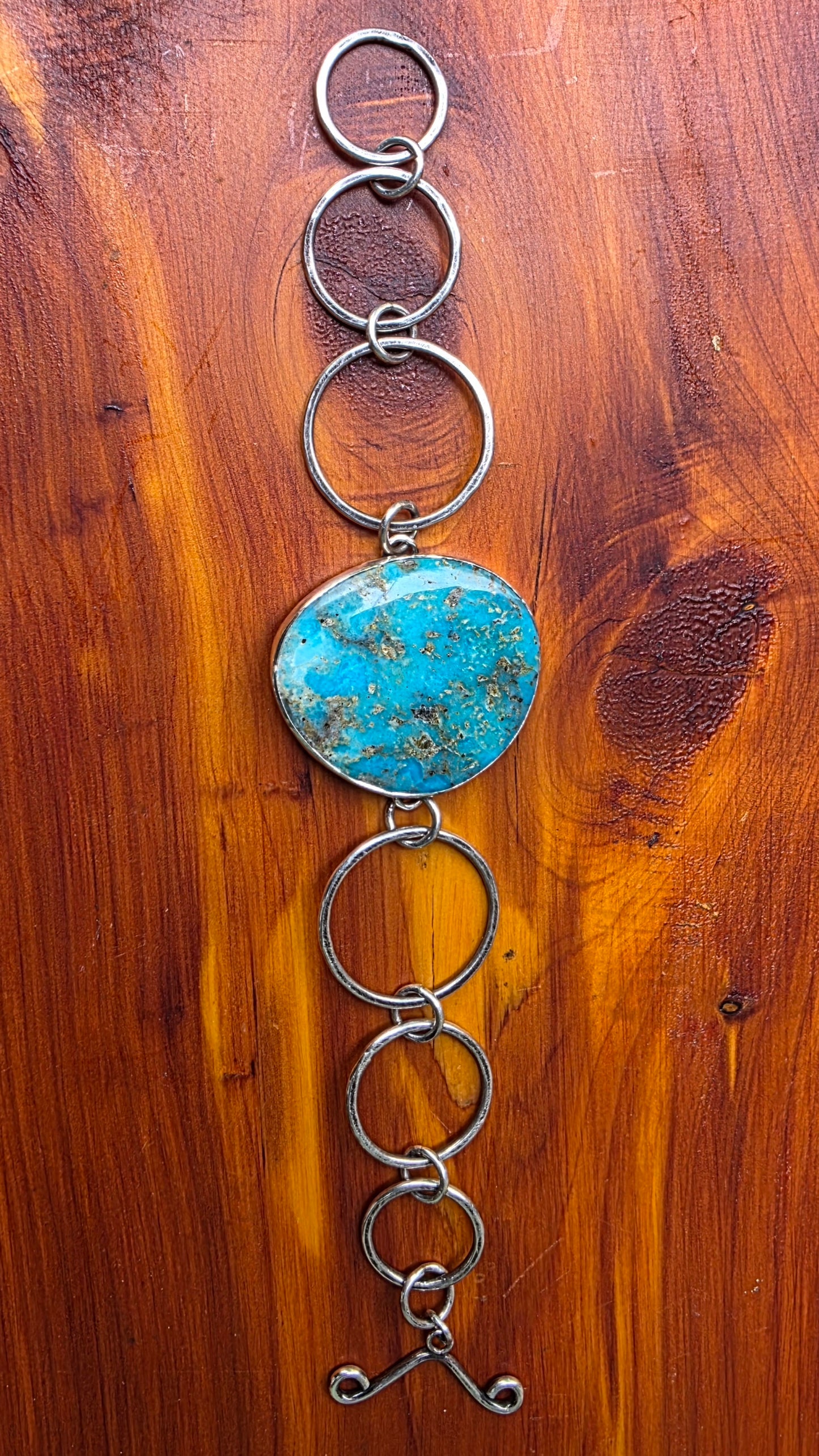 HOOP Bracelet - Baja Turquoise in All Sterling Silver