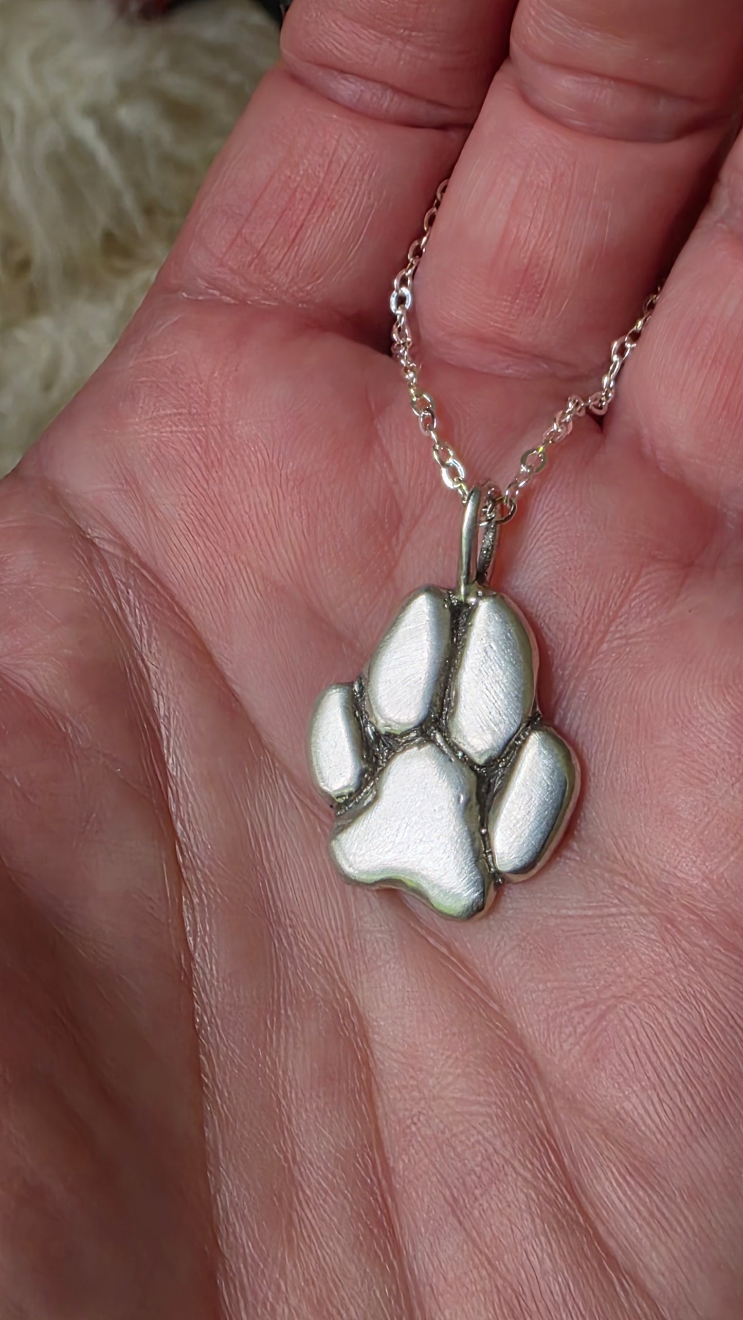 DOG PAW Necklace - Sterling Silver
