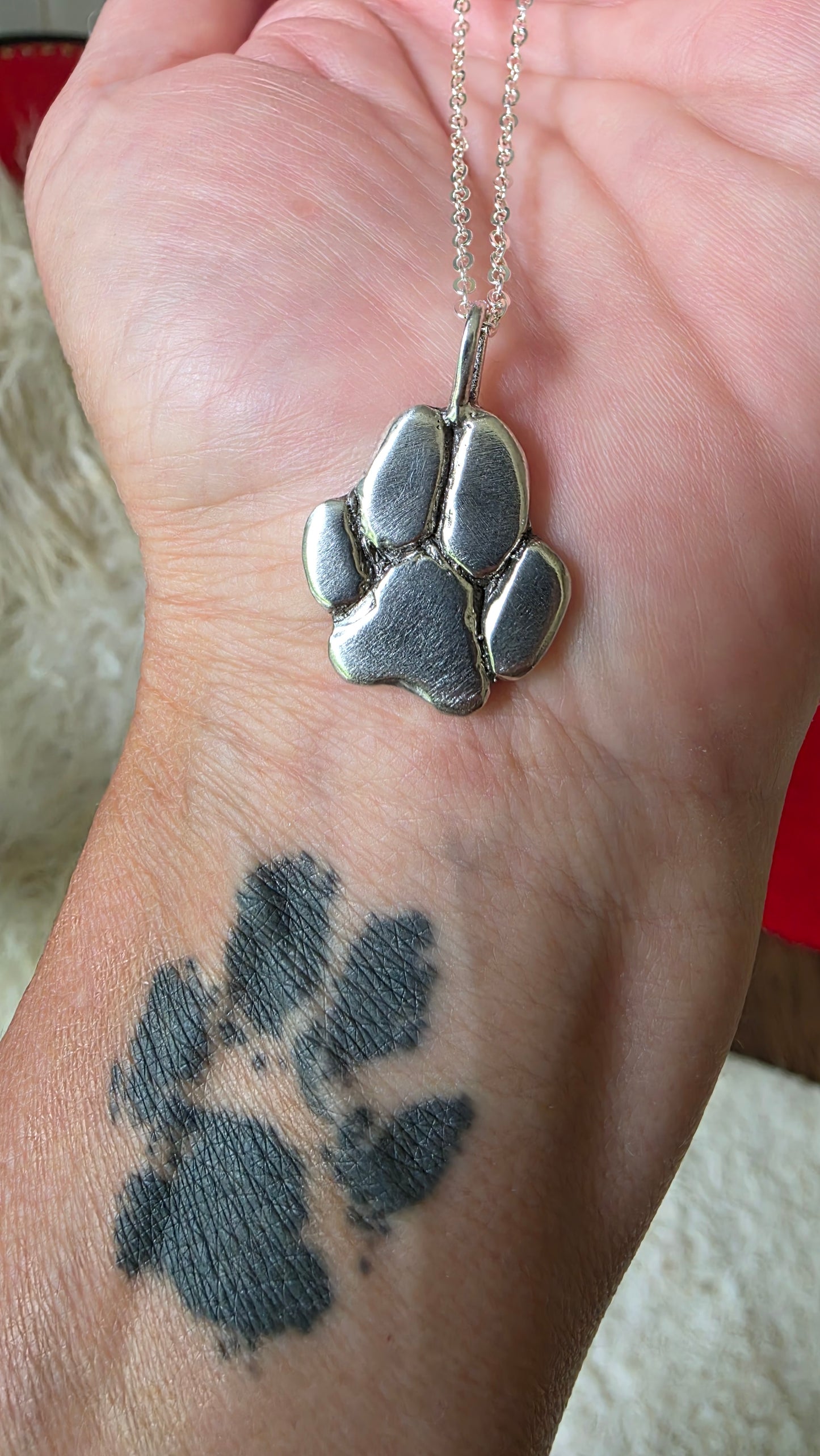 DOG PAW Necklace - Sterling Silver