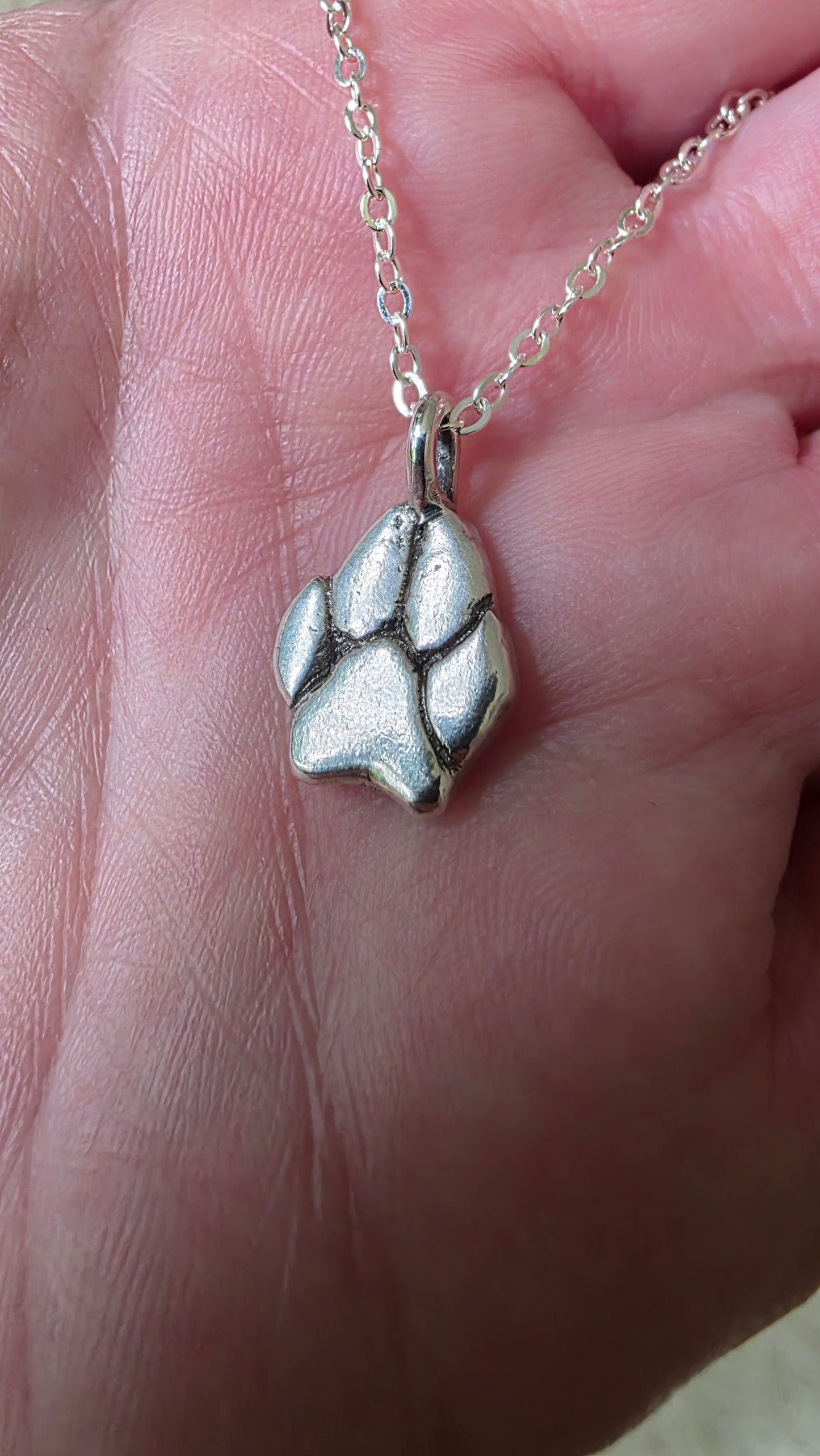 DOG PAW Necklace (small)- Sterling Silver