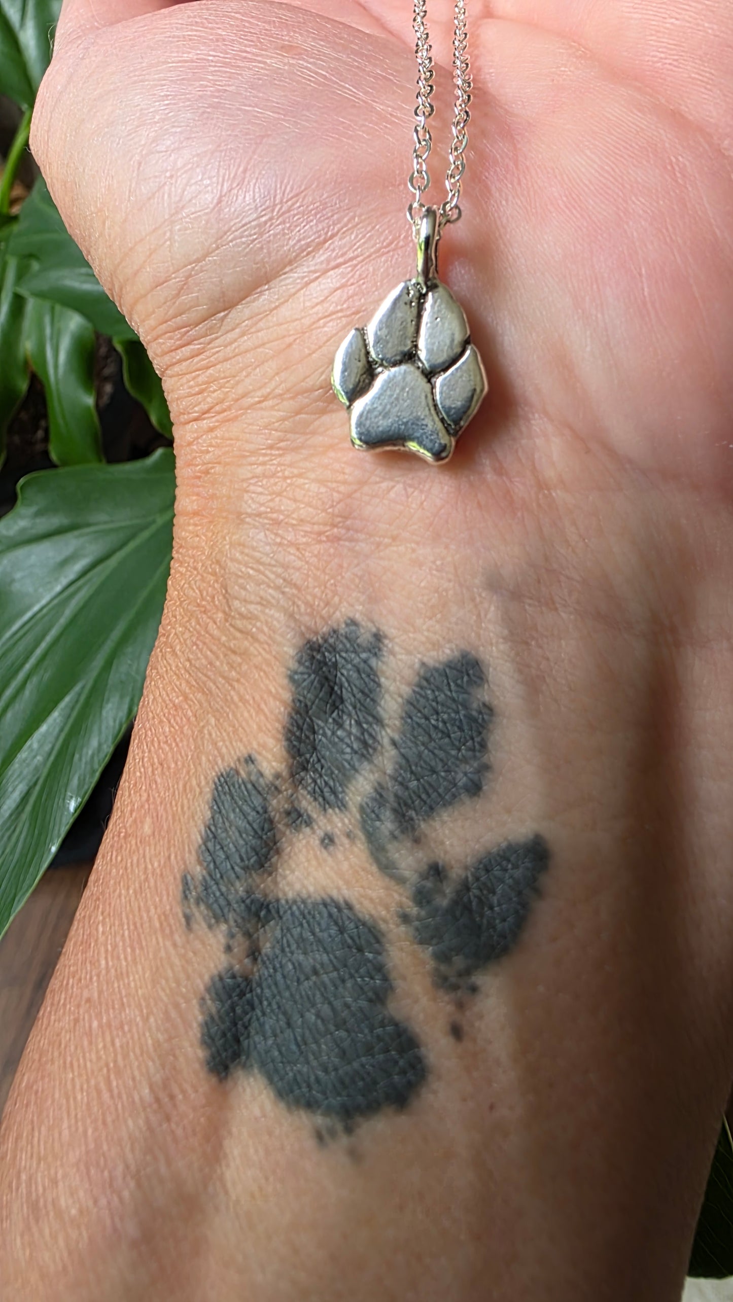 DOG PAW Necklace (small)- Sterling Silver