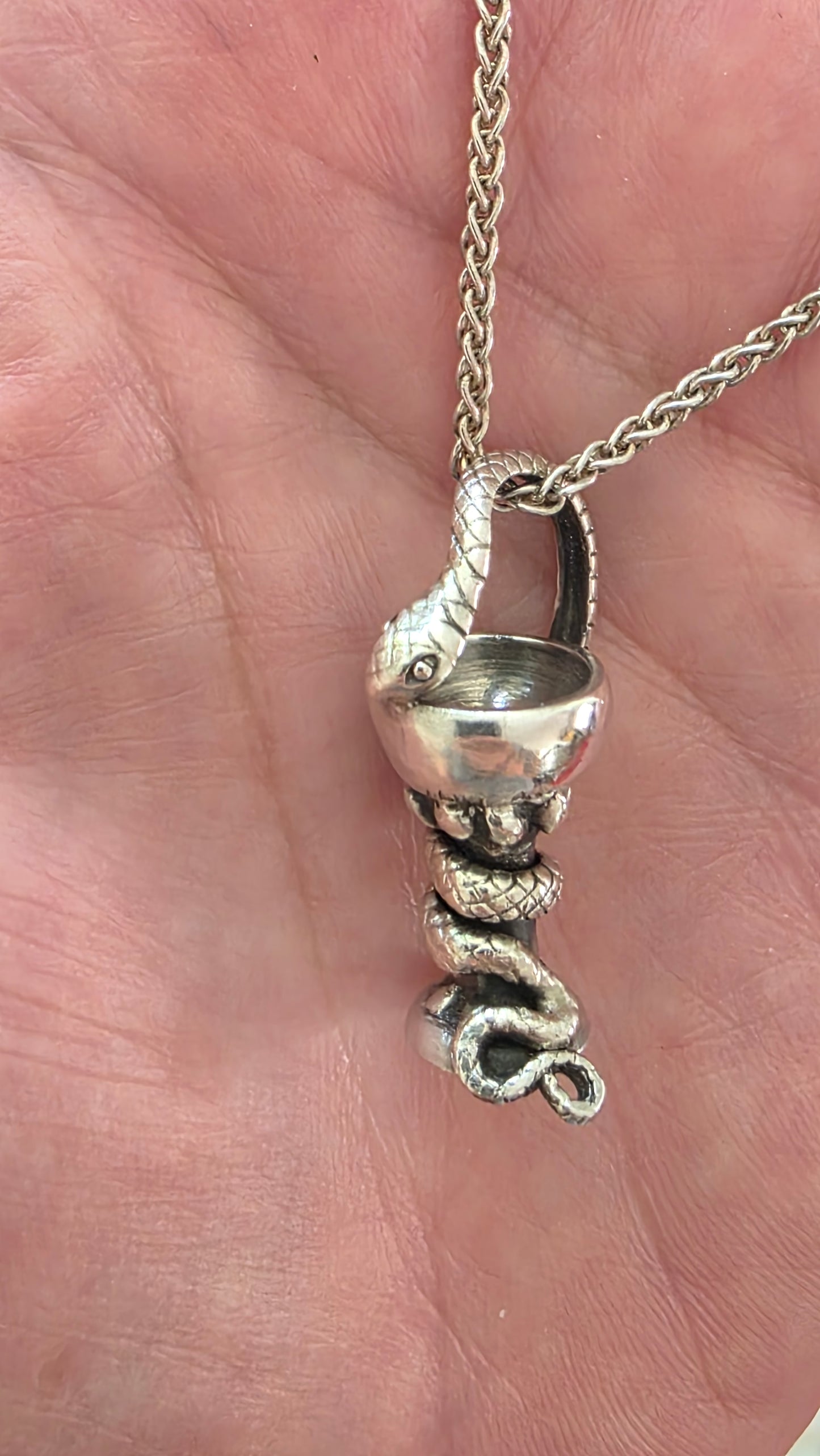 BOWL OF HYGEIA Pendant Only - Sterling Silver