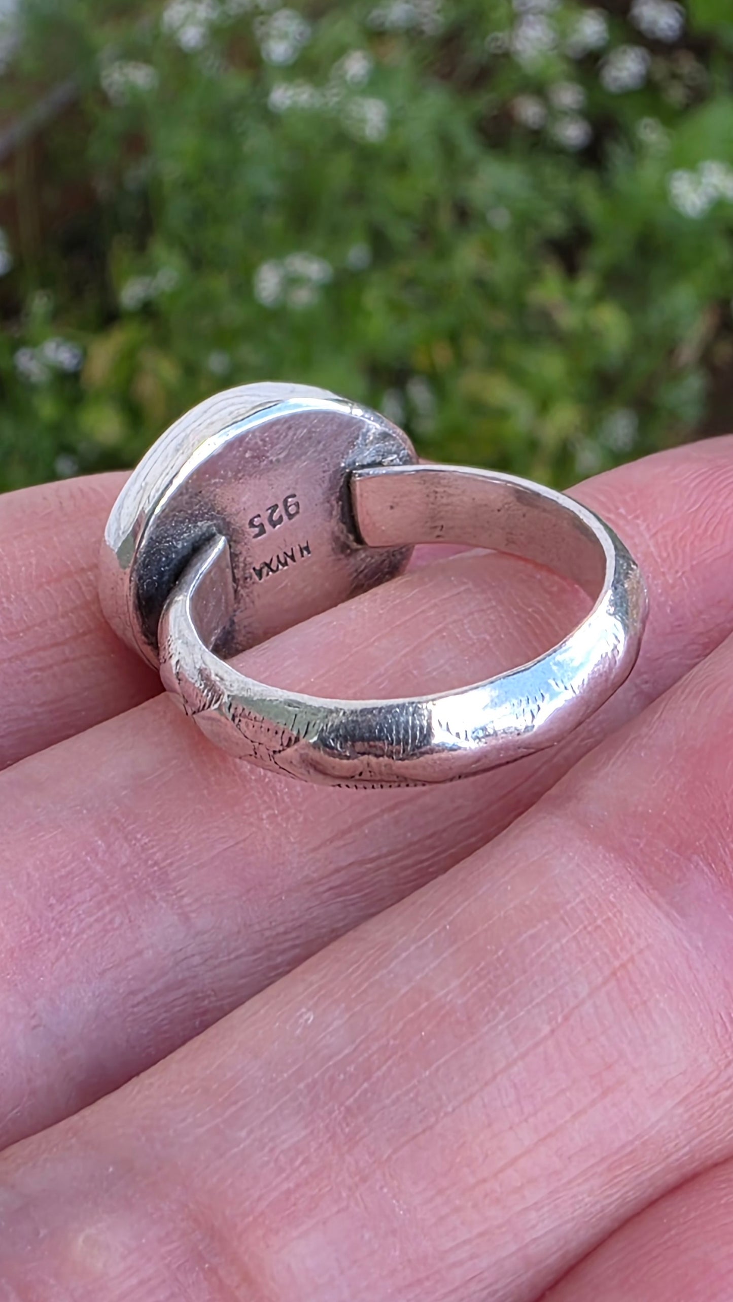 EYE OF EARTH Ring - (size 7.5) Stone Mountain Turquoise in All Sterling Silver