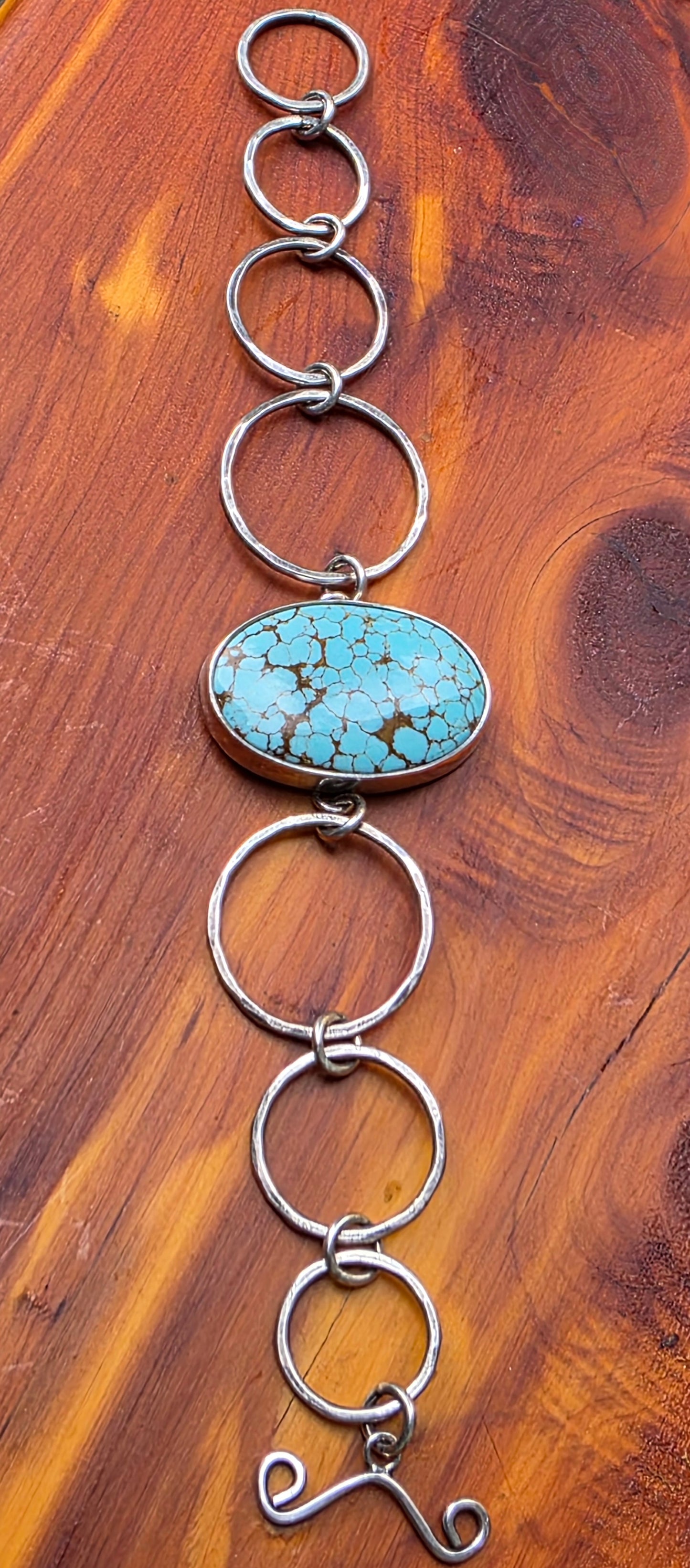 HOOP Bracelet - Hubei Turquoise in All Sterling Silver