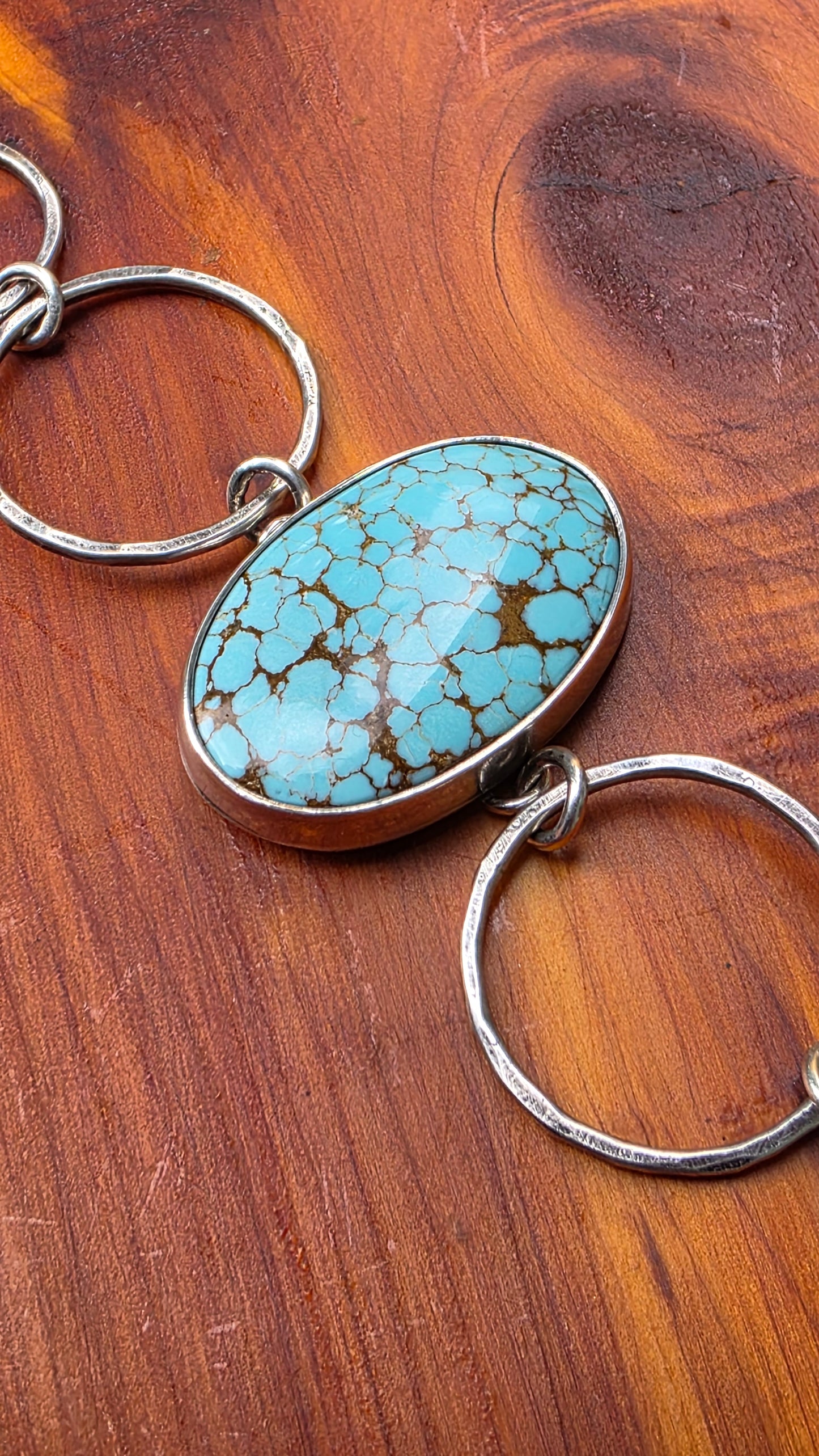 HOOP Bracelet - Hubei Turquoise in All Sterling Silver