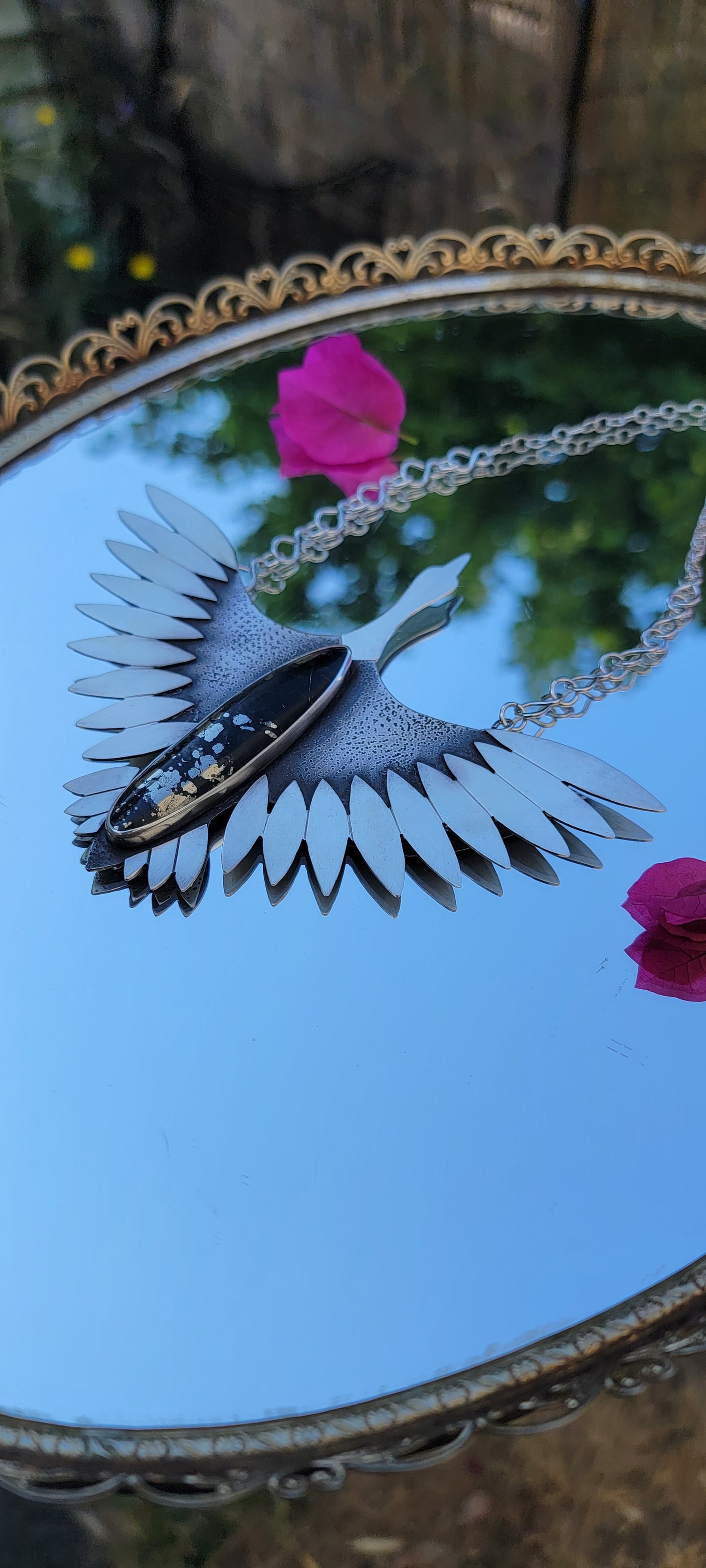 XX//BLACK SWAN NECKLACE - Apache Gold in Fine and Sterling Silver